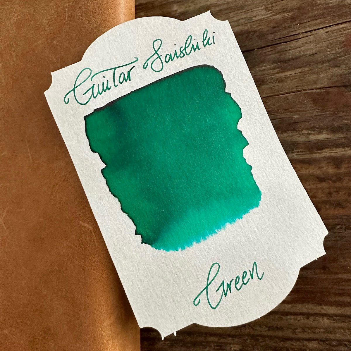 Guitar Saishiki Fountain Pen Ink, Green