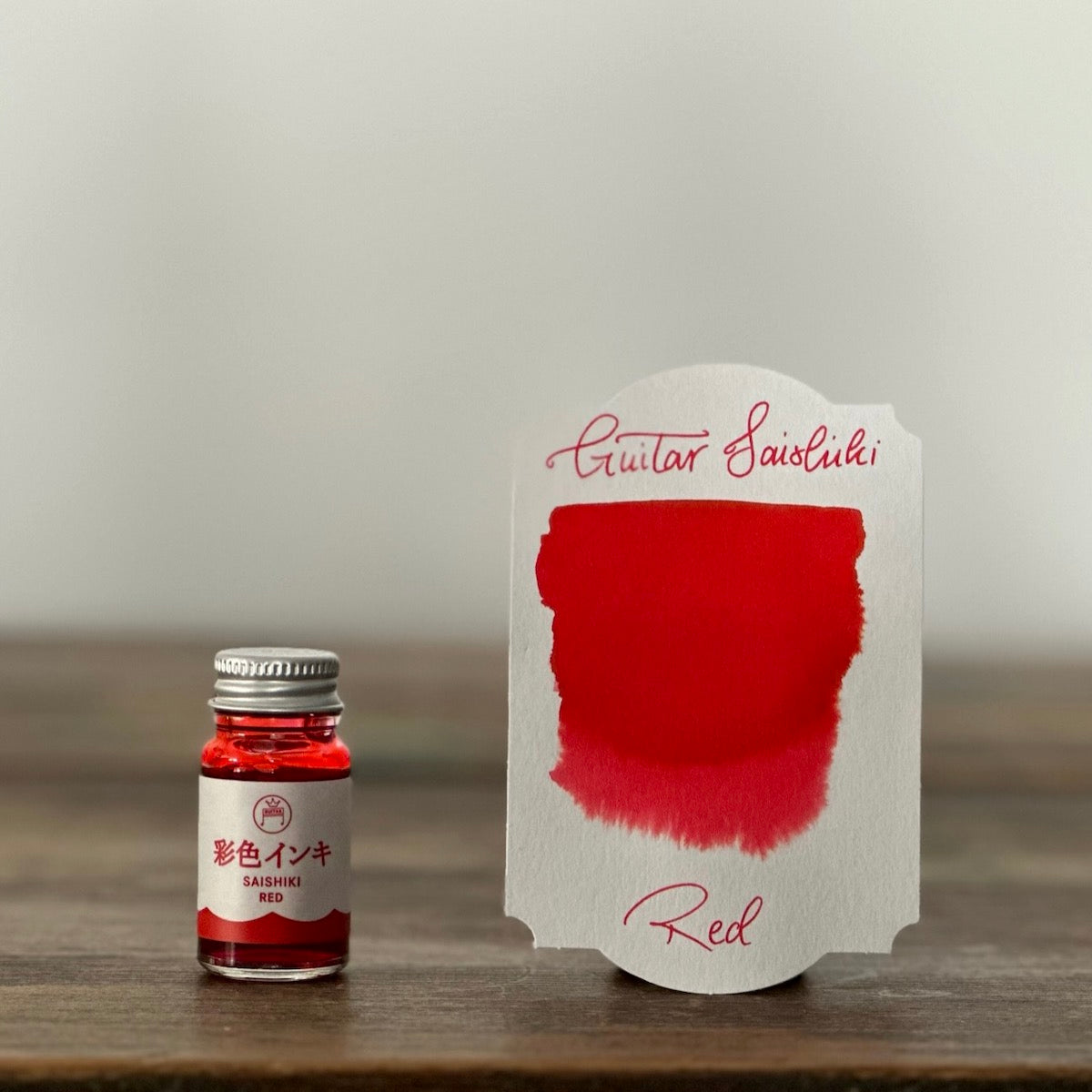 Guitar Saishiki Fountain Pen Ink, Red