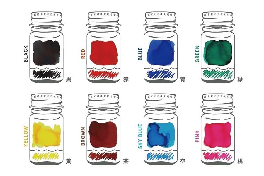 Guitar Saishiki Fountain Pen Ink, Red