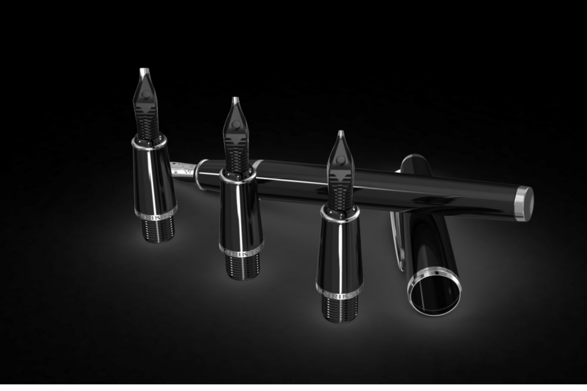 Scrikss Vintage 33 Fountain Pen Calligraphy Set - Black