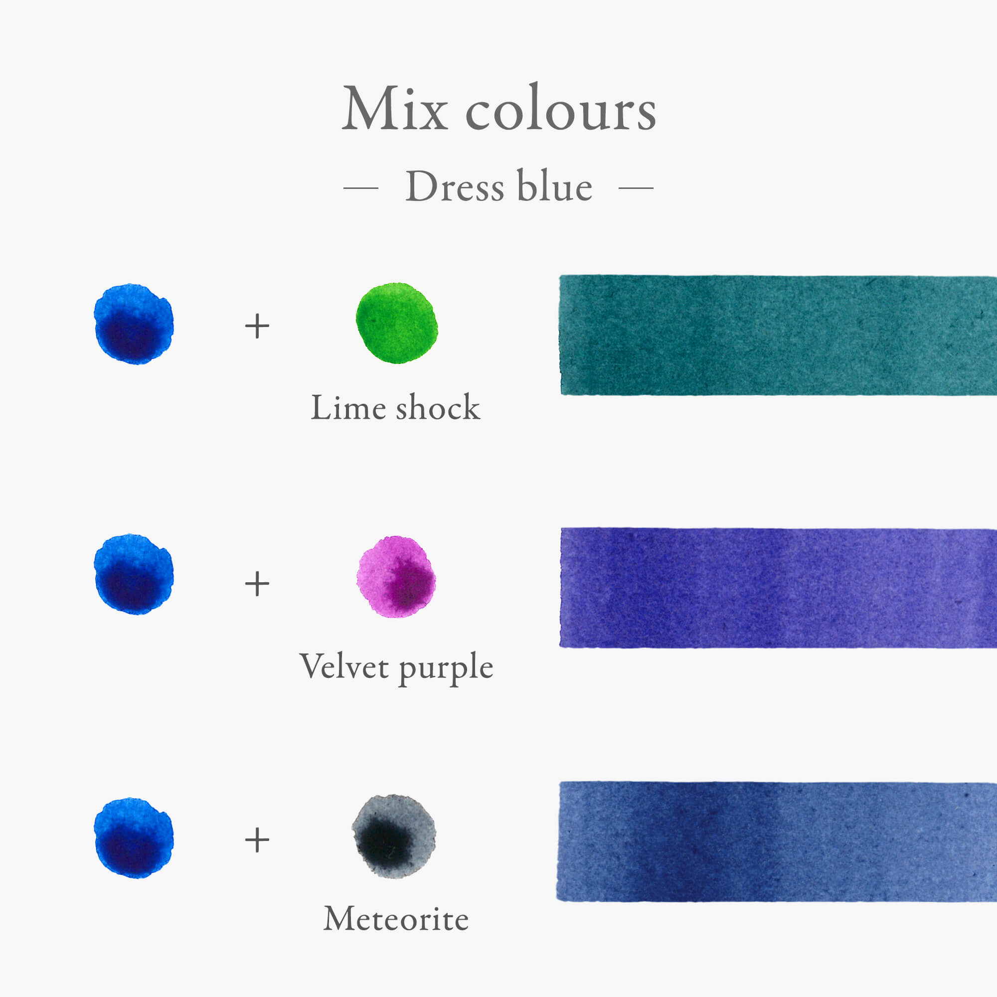 Kakimori Karıştırılabilir Dolma Kalem Mürekkebi -Dress blue