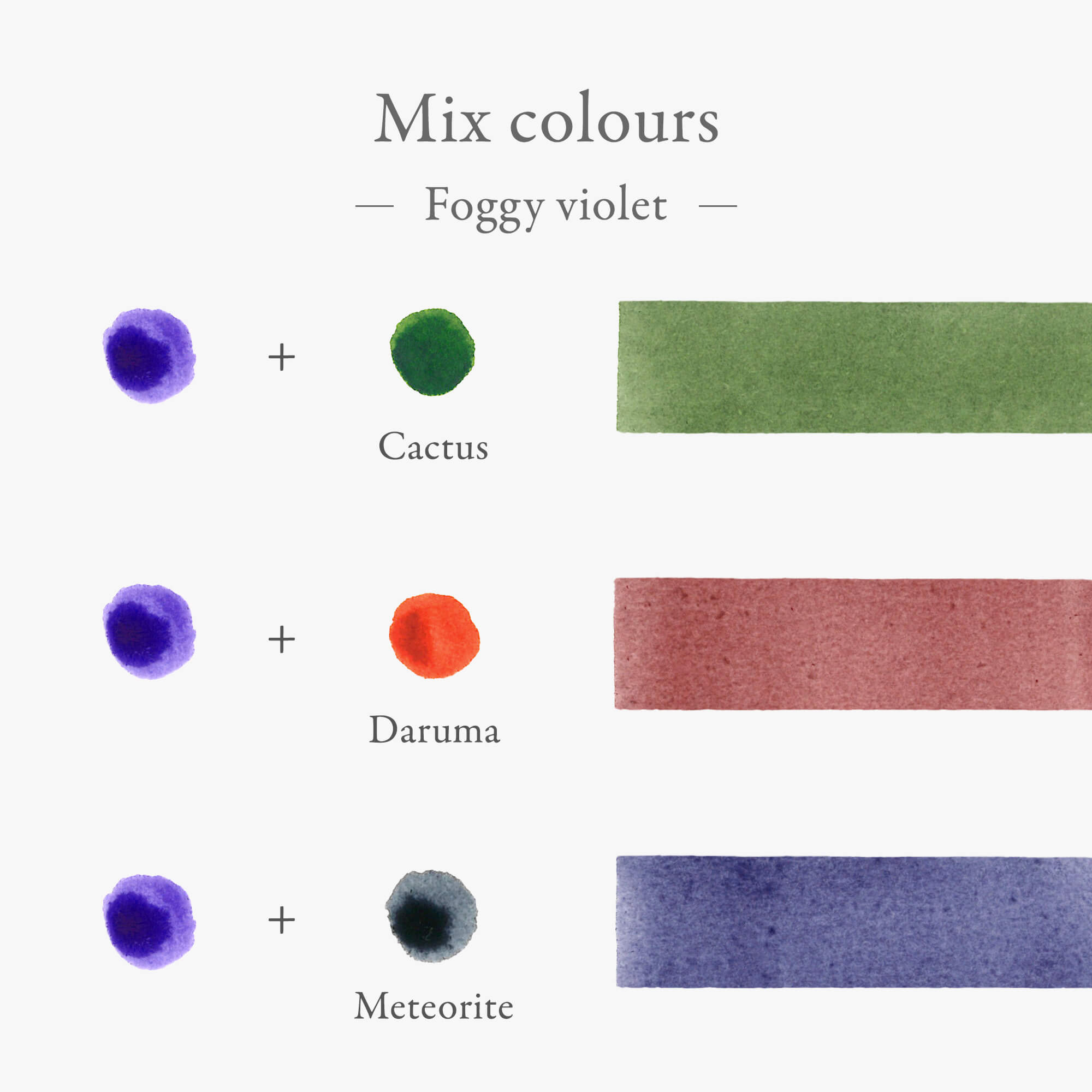 Kakimori Karıştırılabilir Dolma Kalem Mürekkebi -Foggy violet