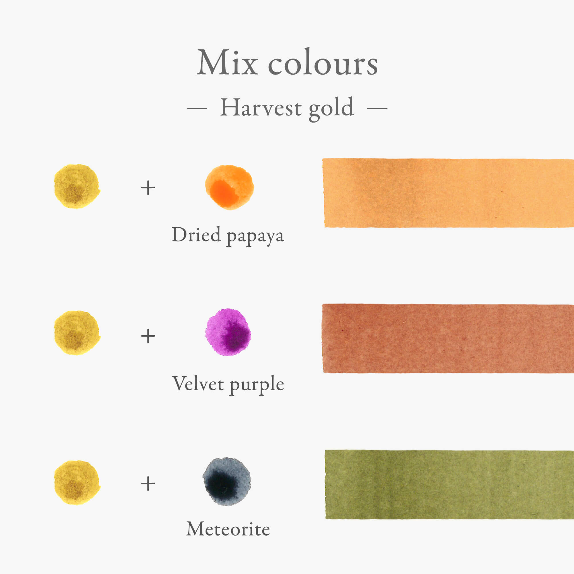 Kakimori Karıştırılabilir Dolma Kalem Mürekkebi -Harvest gold