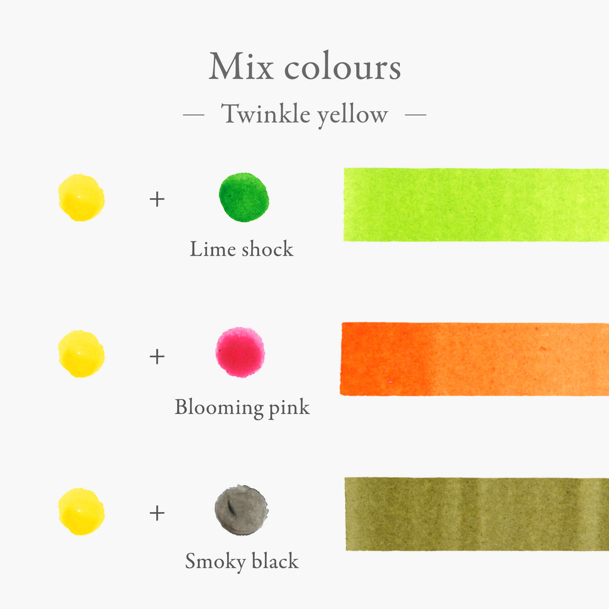 Kakimori Karıştırılabilir Dolma Kalem Mürekkebi -Twinkle yellow