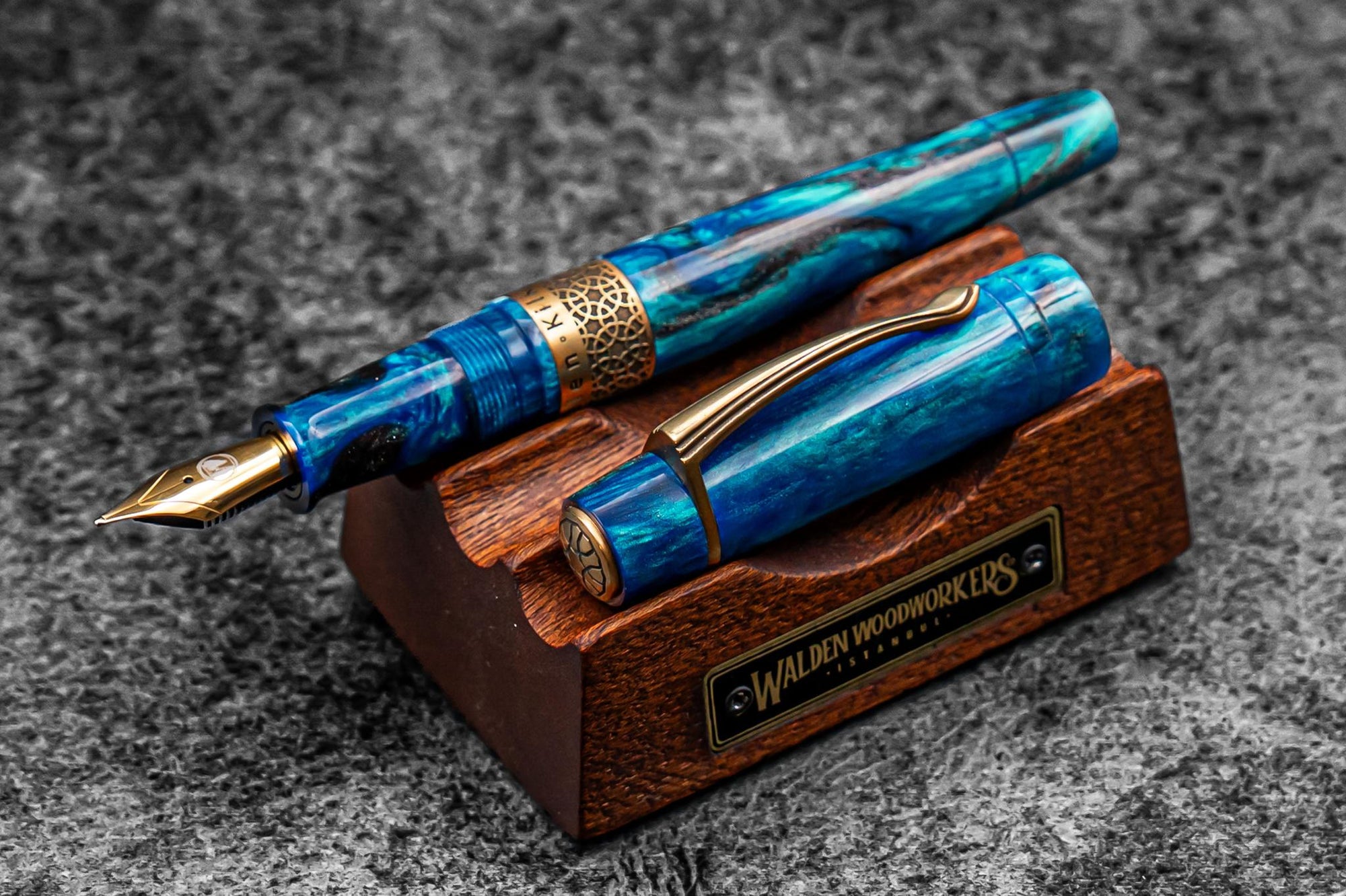 Kilk &amp; Galen SE Celestial Fountain Pen - Carolina Midnight