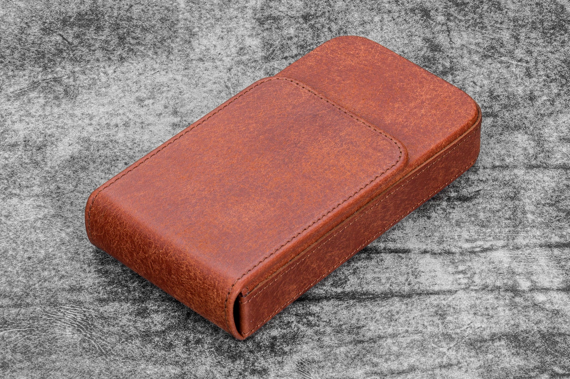 Magnum Opus 3'lü Kapaklı Deri Kalemlik - Aged Copper