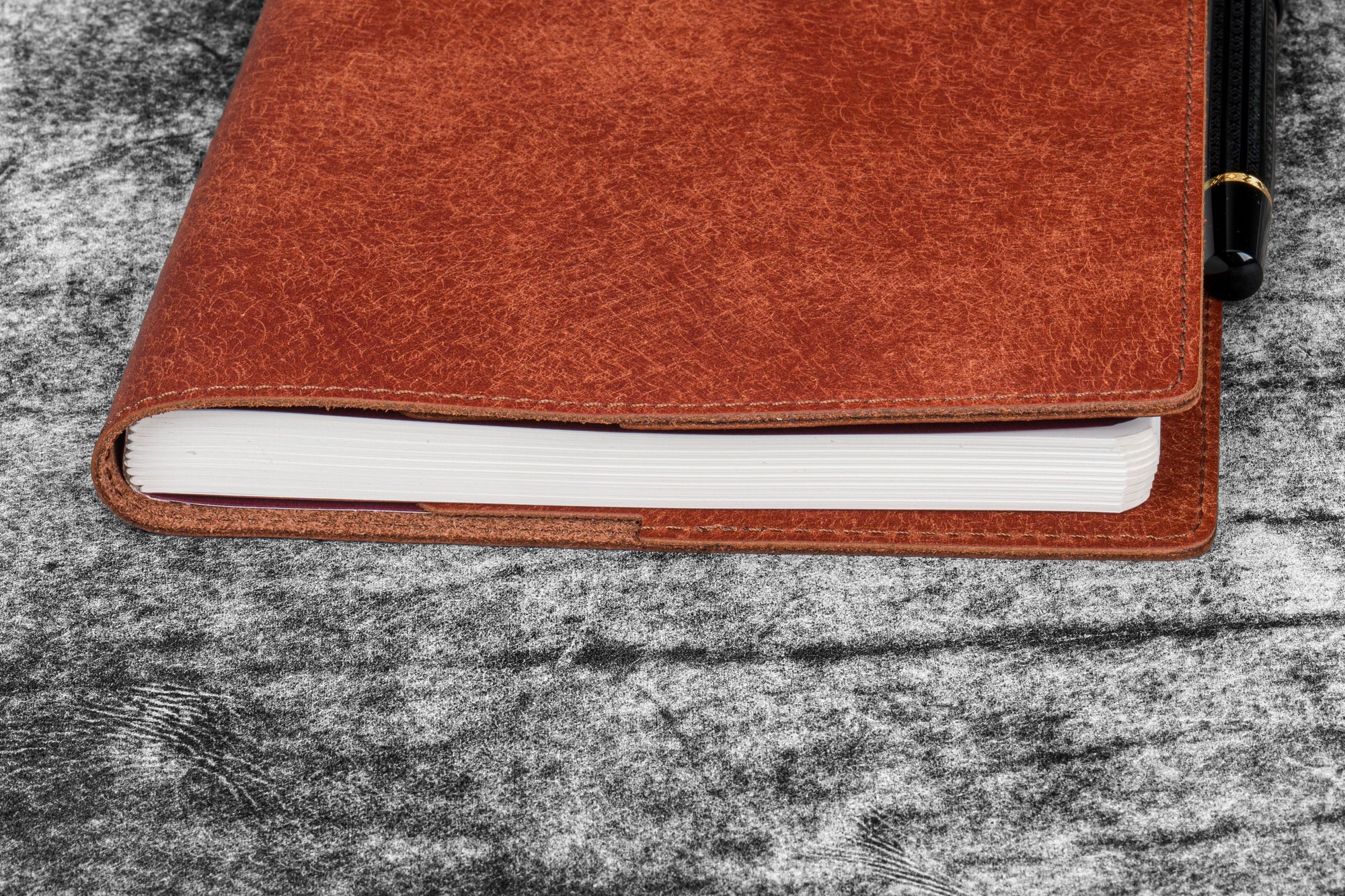 Deri A5 Defter Kılıfı - Aged Copper