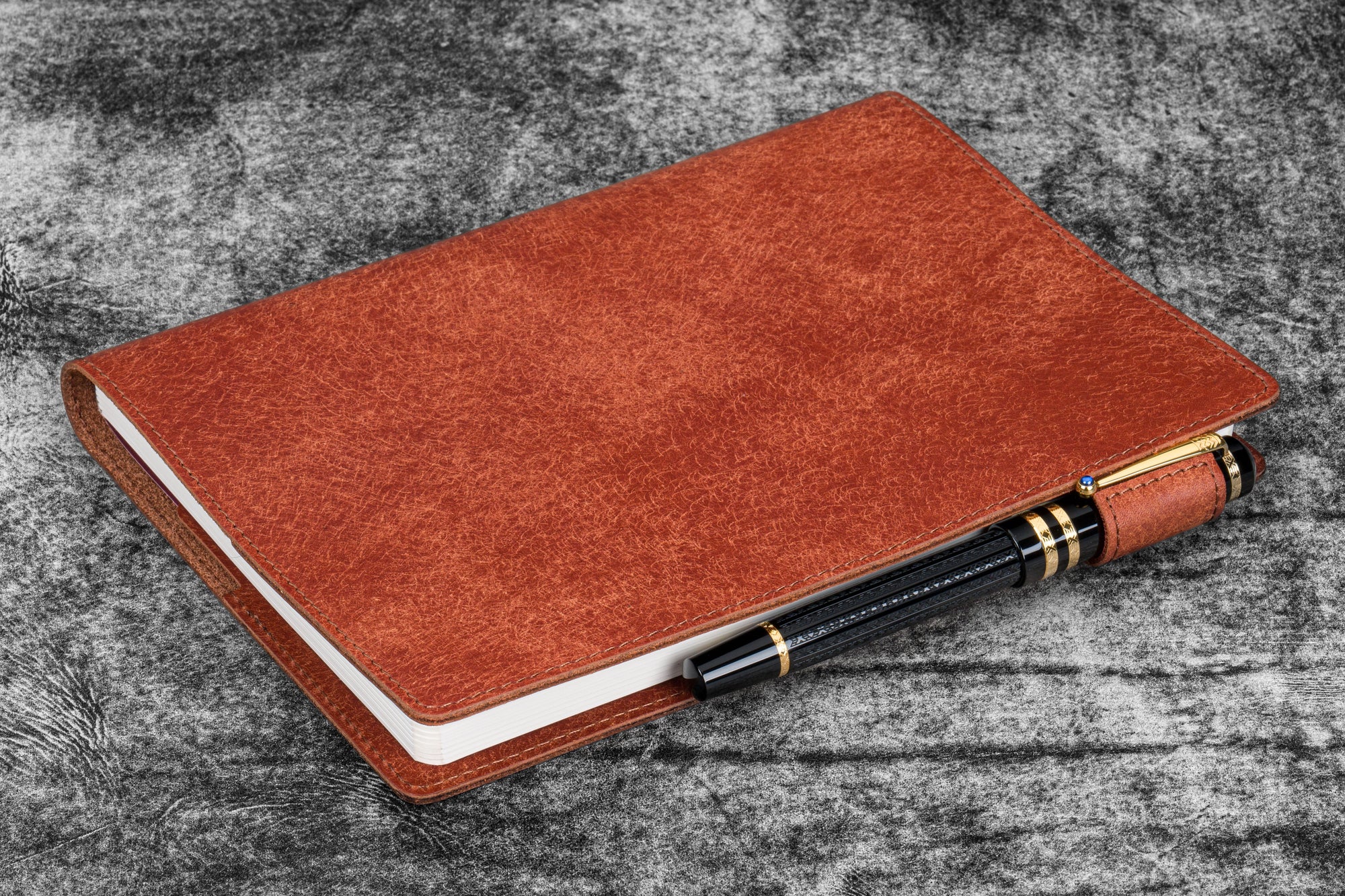 Deri A5 Defter Kılıfı - Aged Copper