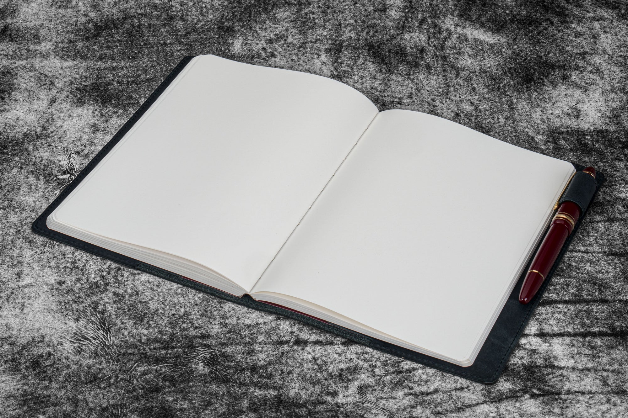 Deri A5 Defter Kılıfı - Crazy Horse Graphite
