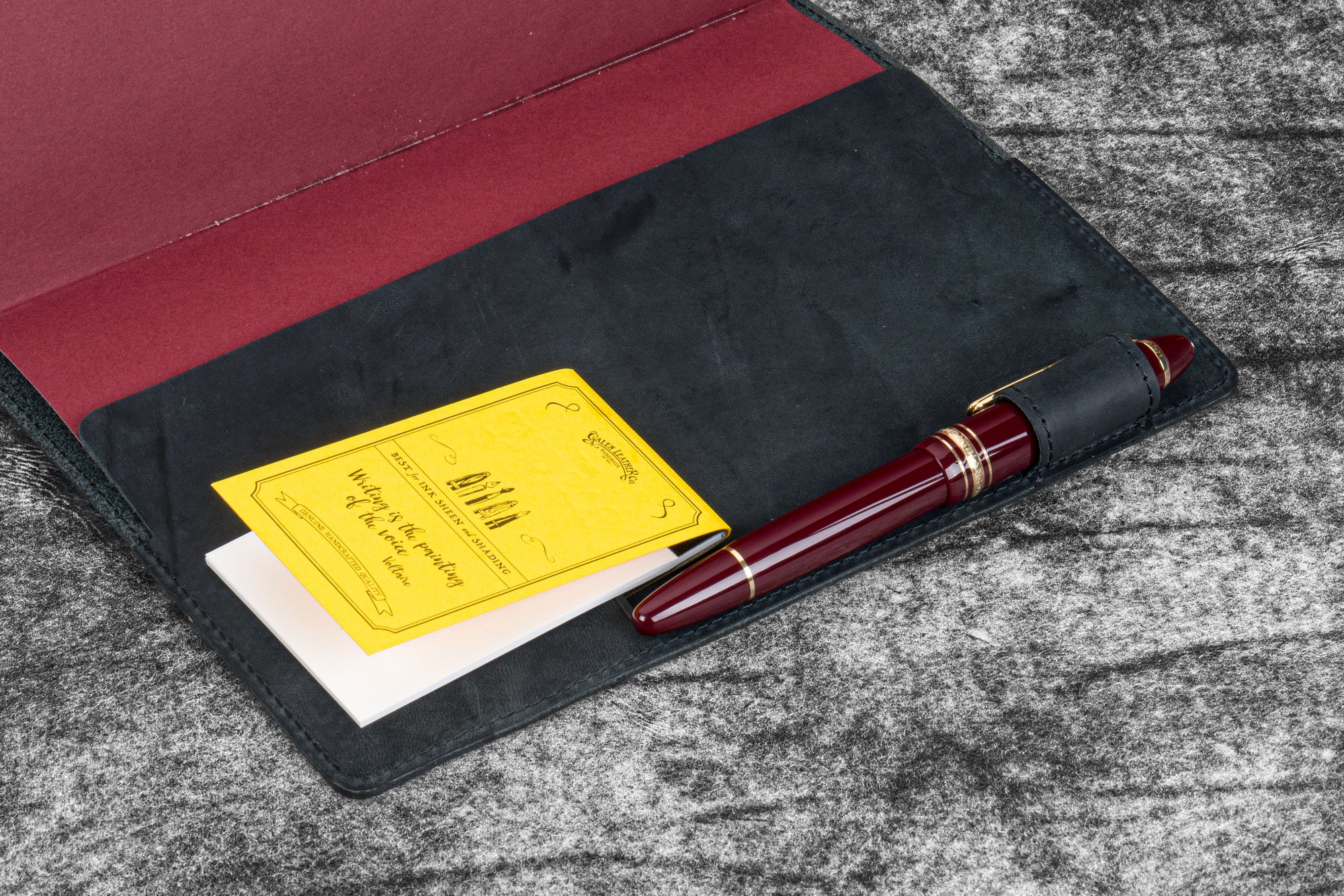 Deri A5 Defter Kılıfı - Crazy Horse Graphite