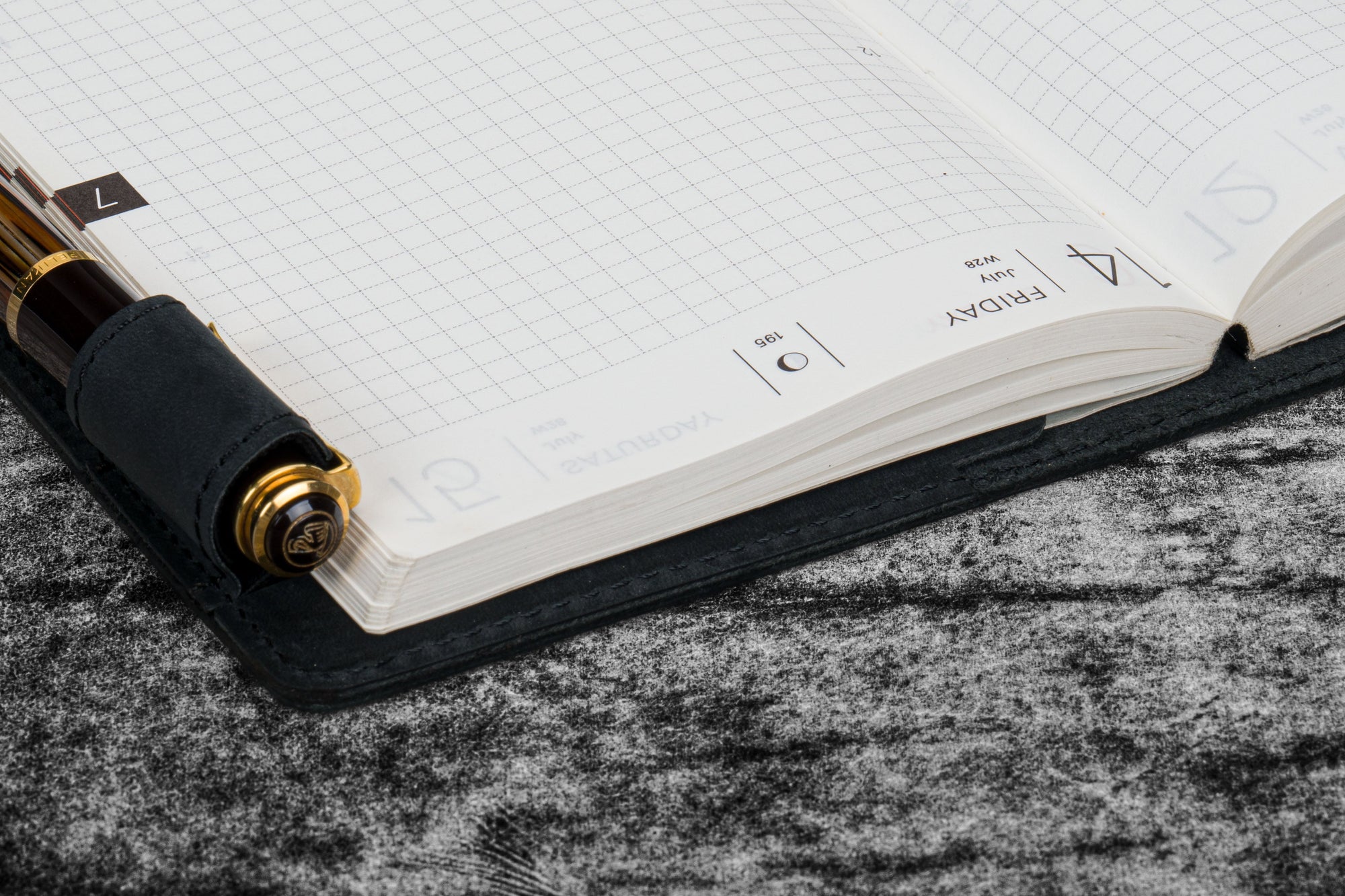 Deri A6 Defter Kılıfı - Crazy Horse Graphite