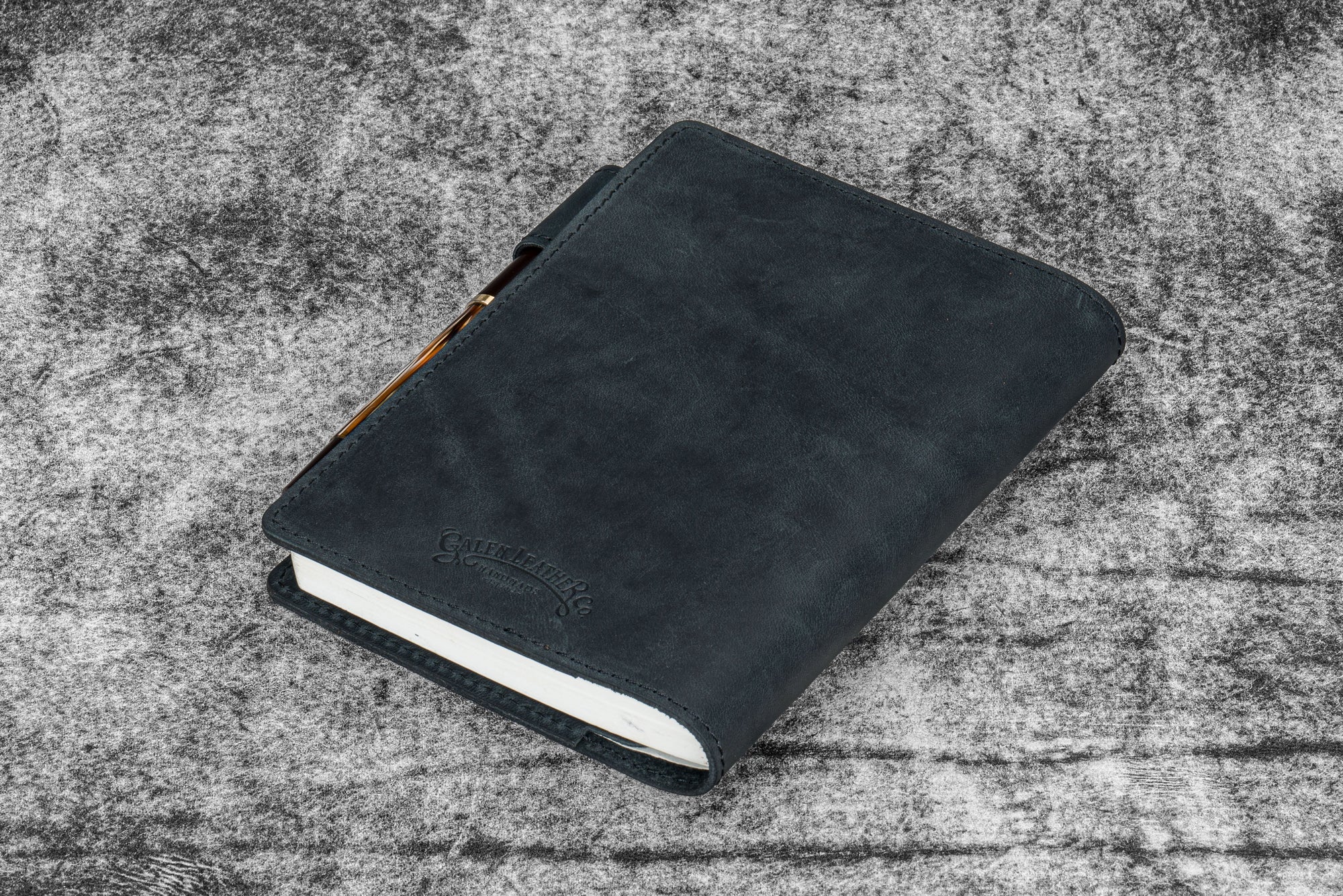Deri A6 Defter Kılıfı - Crazy Horse Graphite