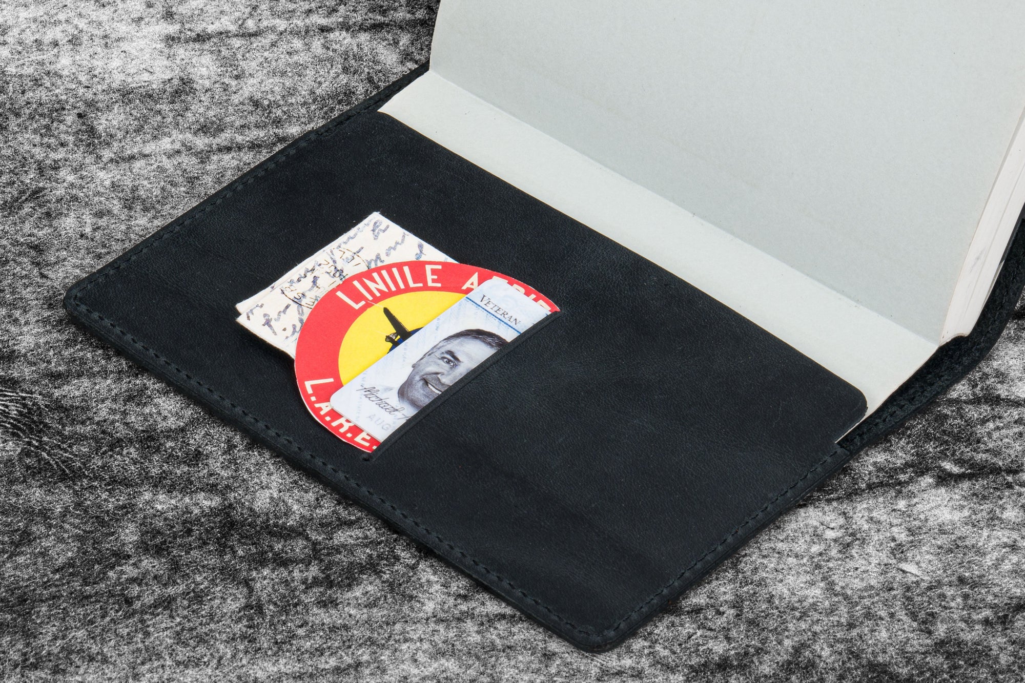 Deri A6 Defter Kılıfı - Crazy Horse Graphite