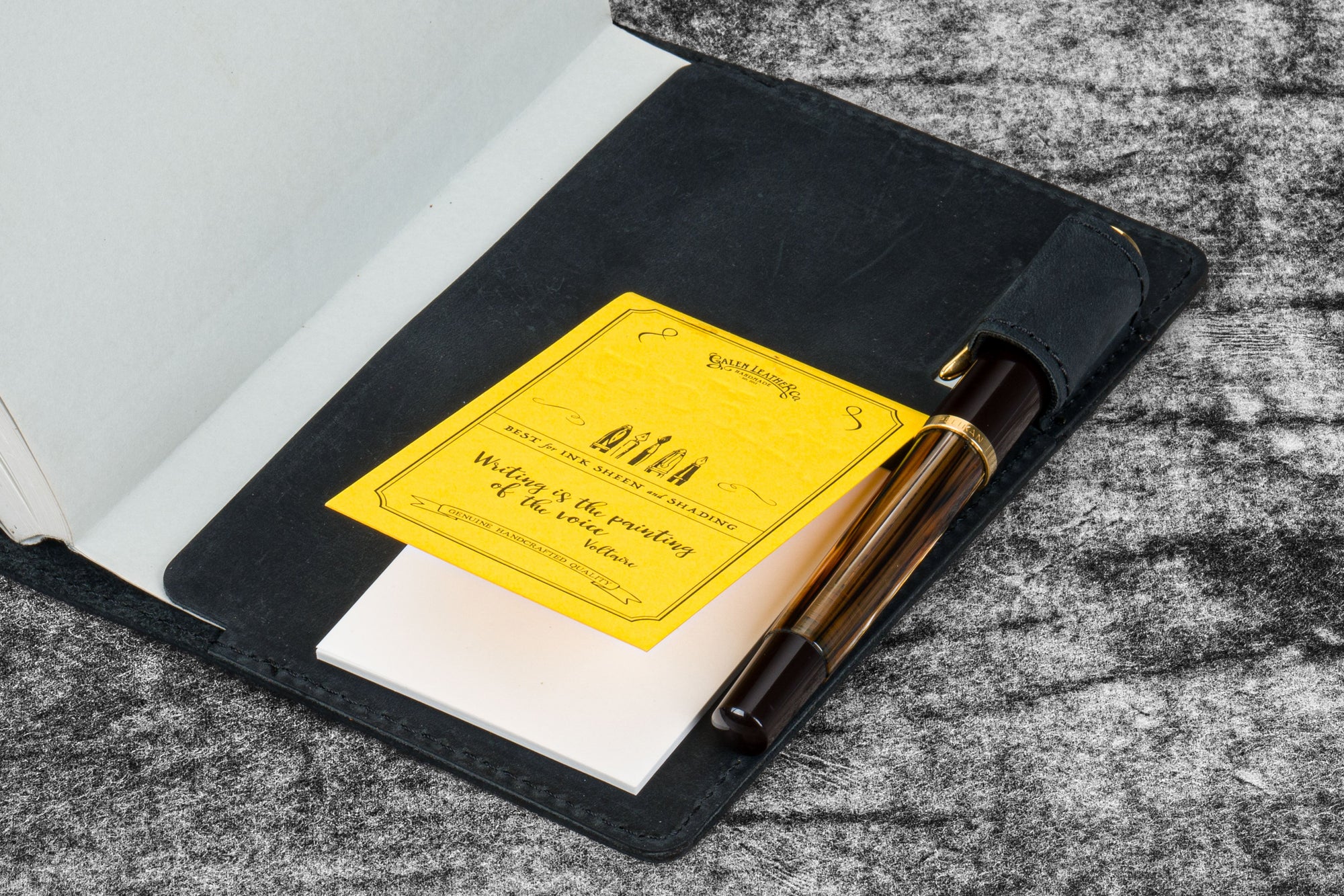 Deri A6 Defter Kılıfı - Crazy Horse Graphite