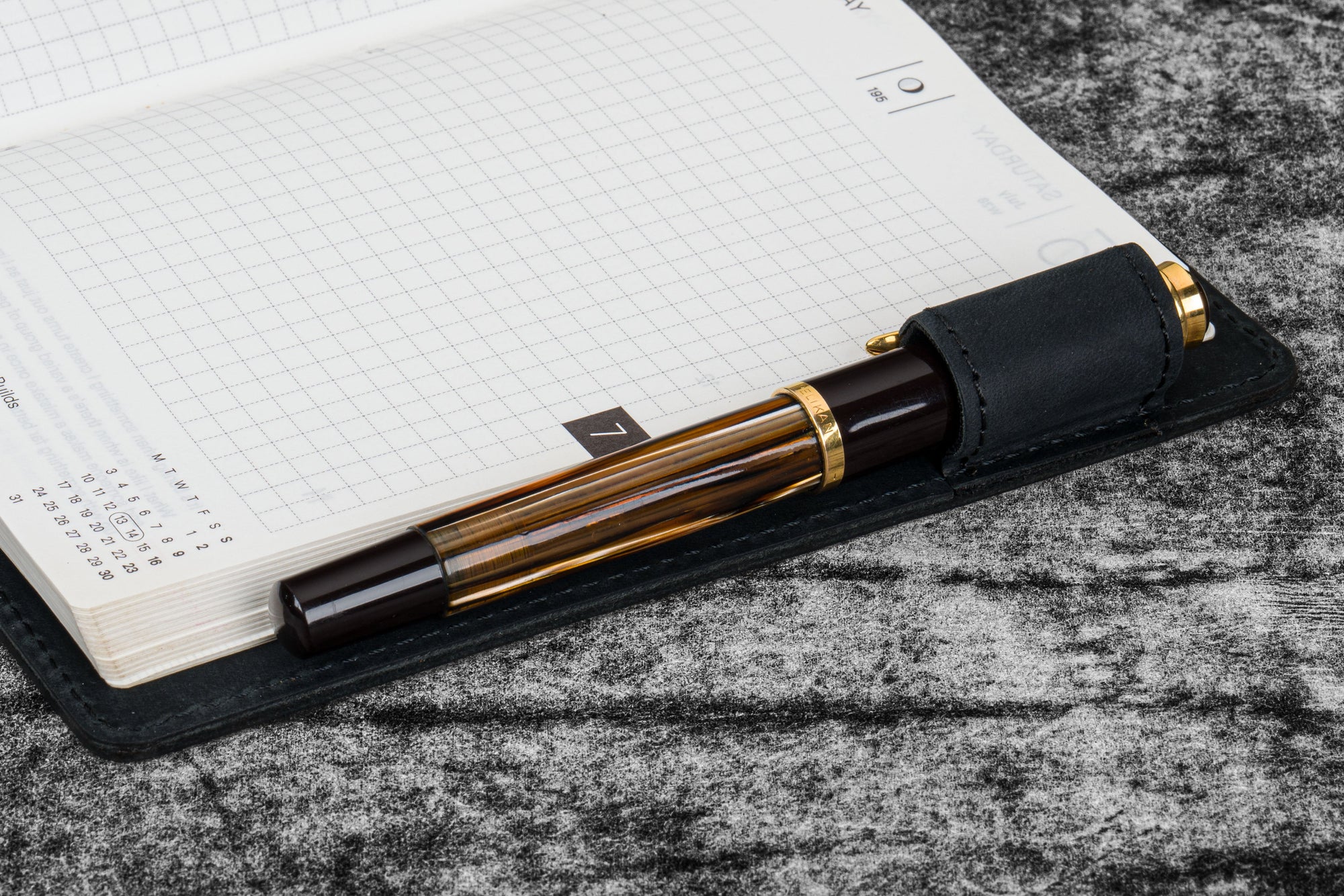 Deri A6 Defter Kılıfı - Crazy Horse Graphite