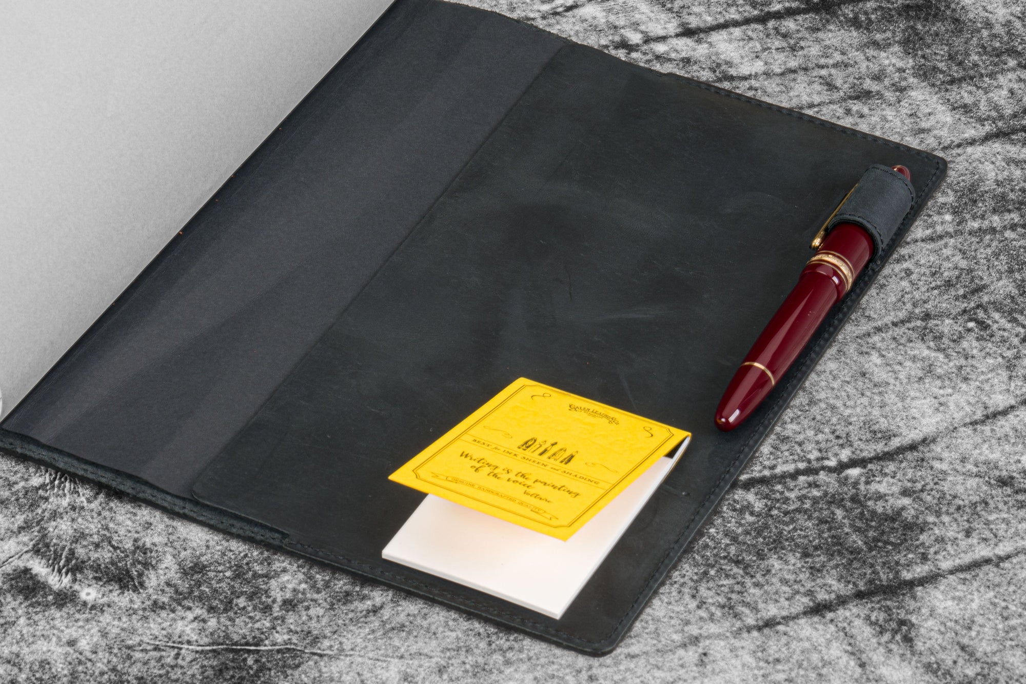 Deri B5 Defter Kılıfı - Crazy Horse Graphite