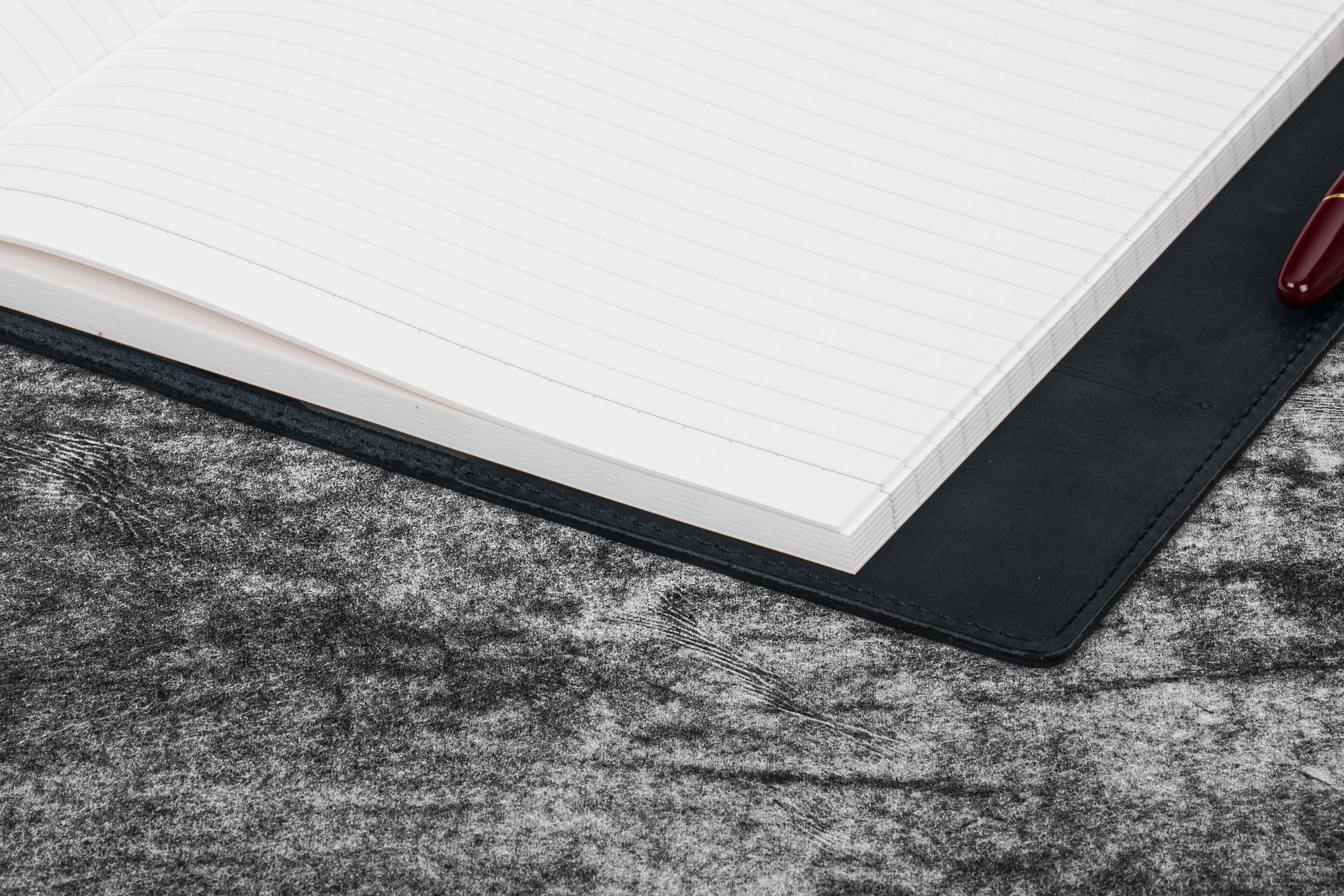 Deri B5 Defter Kılıfı - Crazy Horse Graphite