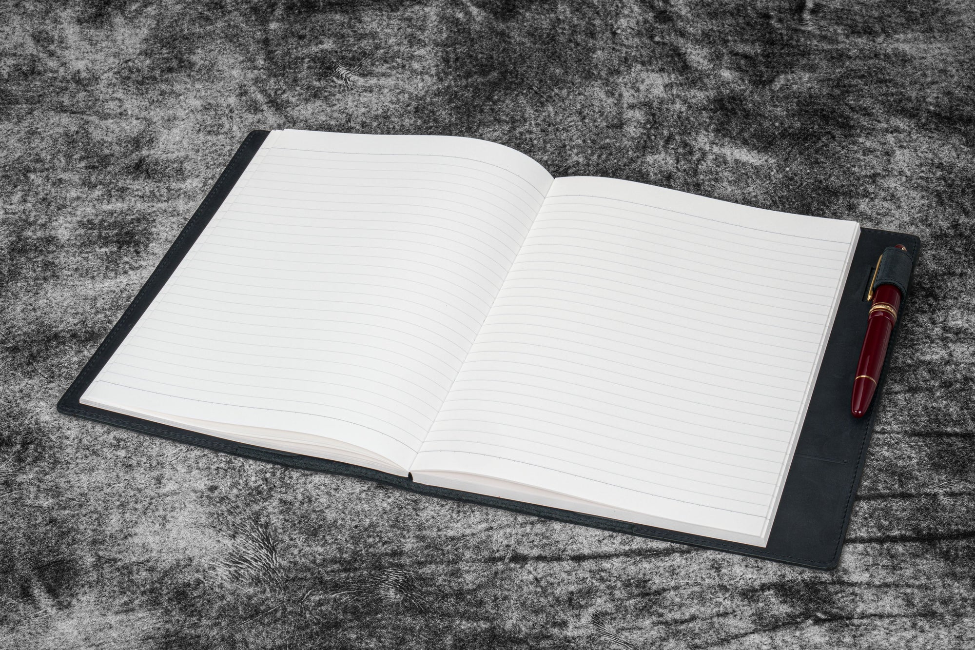 Deri B5 Defter Kılıfı - Crazy Horse Graphite