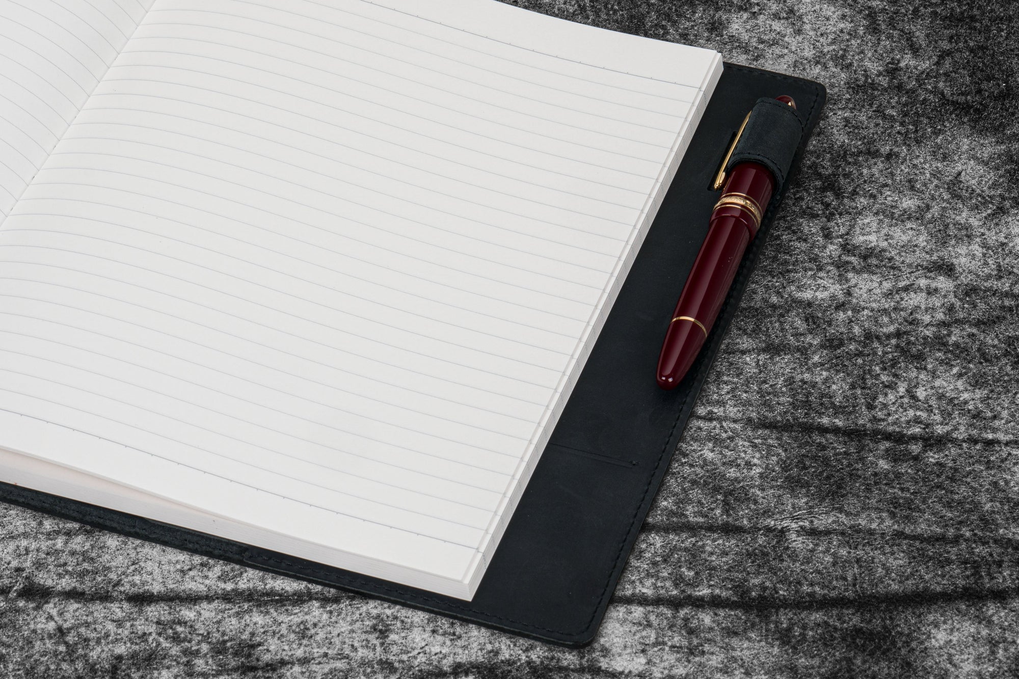 Deri B5 Defter Kılıfı - Crazy Horse Graphite