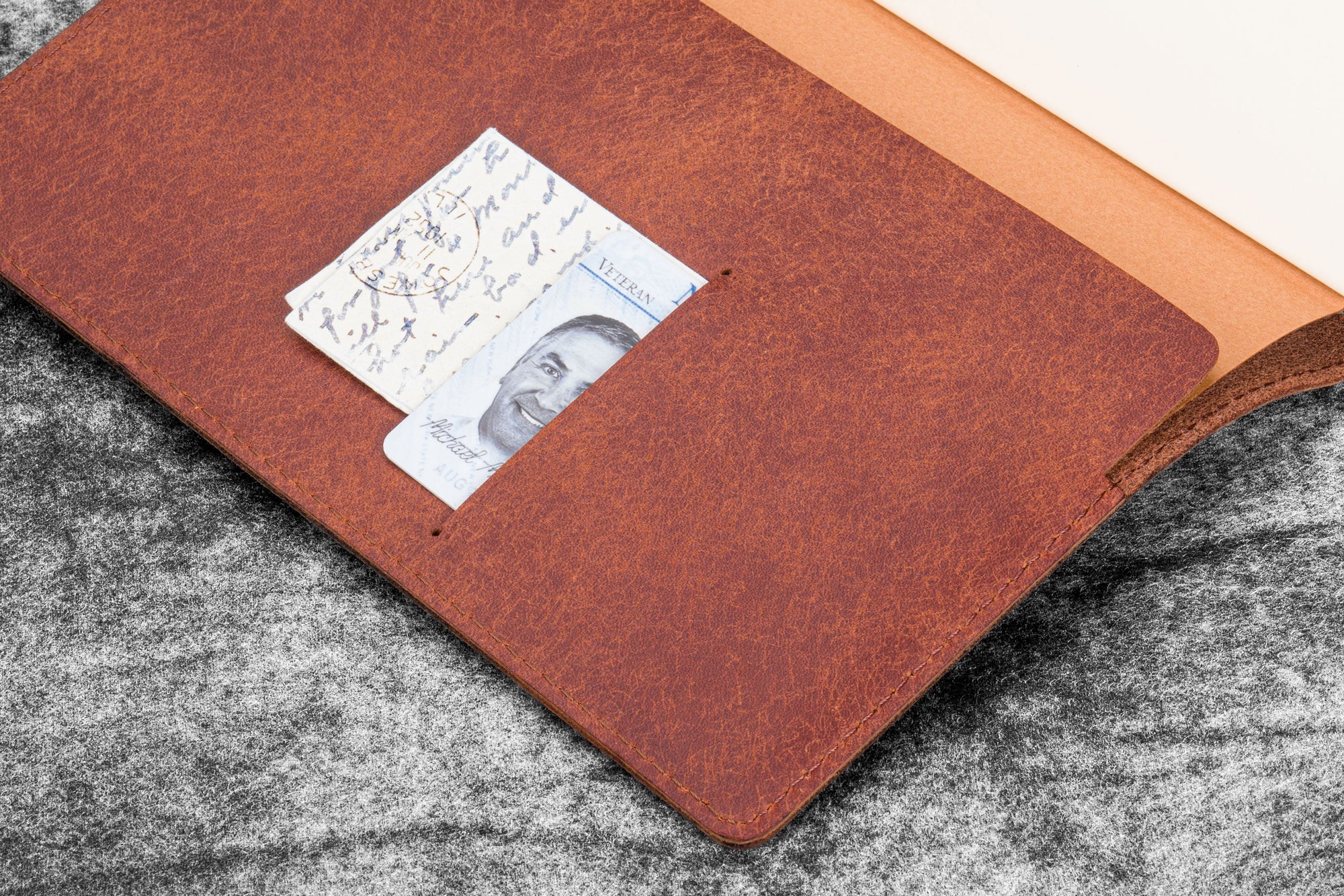 Deri B6 Defter Kılıfı - Aged Copper