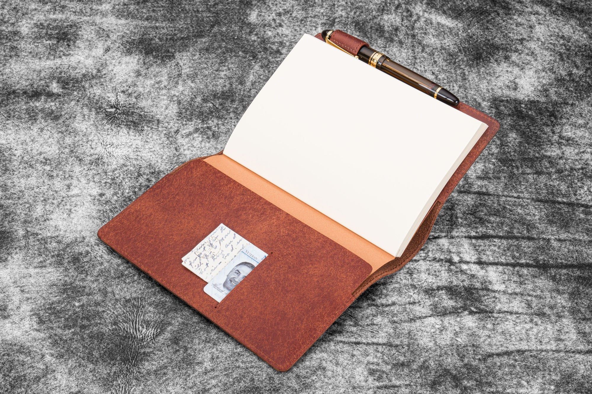 Deri B6 Defter Kılıfı - Aged Copper