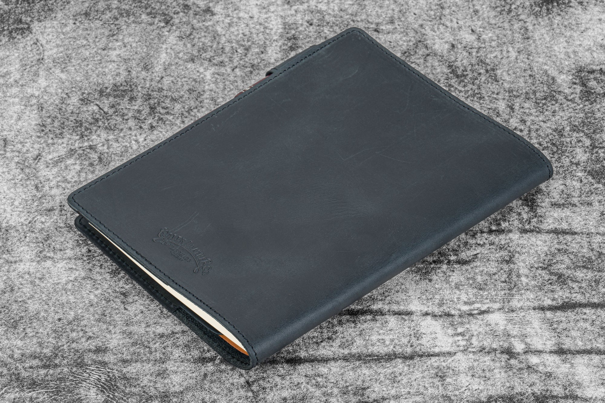 Deri B6 Defter Kılıfı - Crazy Horse Graphite