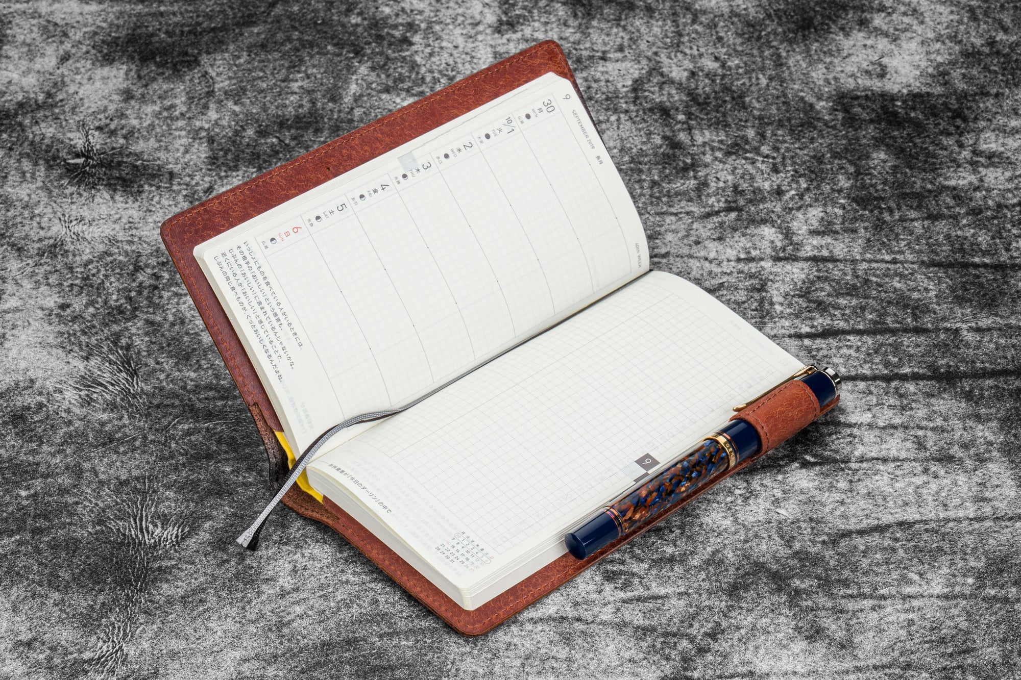 Leather Slim Hobonichi Weeks Planner Cover - Aged Copper