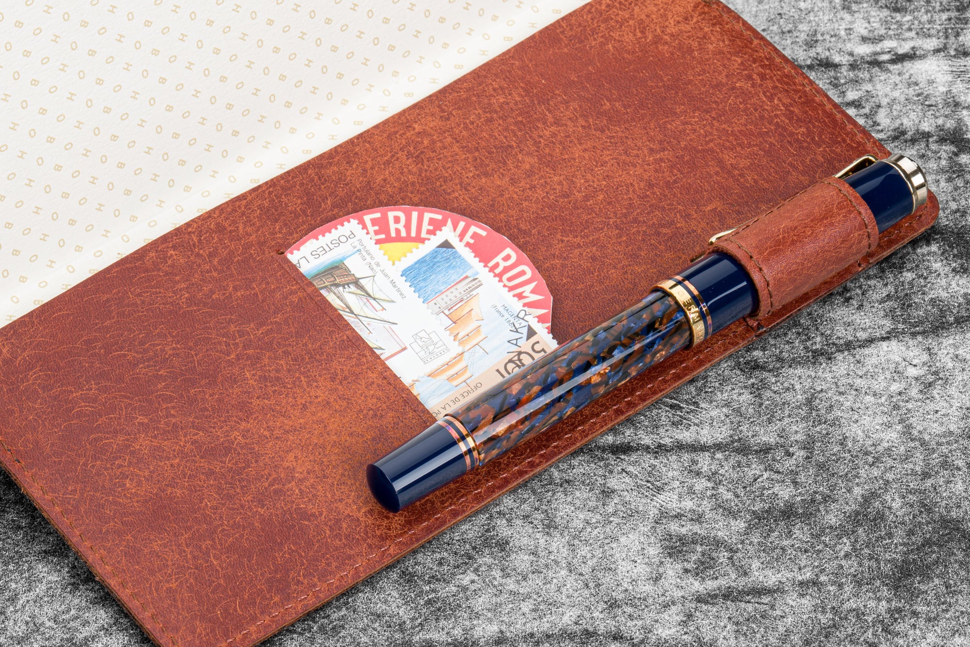 Leather Slim Hobonichi Weeks Planner Cover - Aged Copper