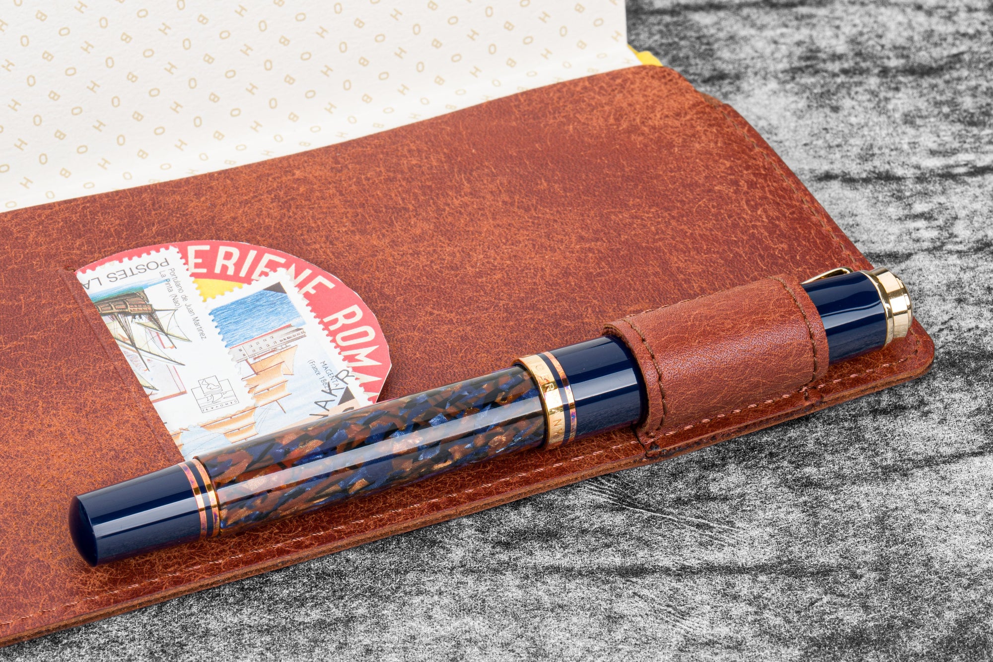 Leather Slim Hobonichi Weeks Planner Cover - Aged Copper