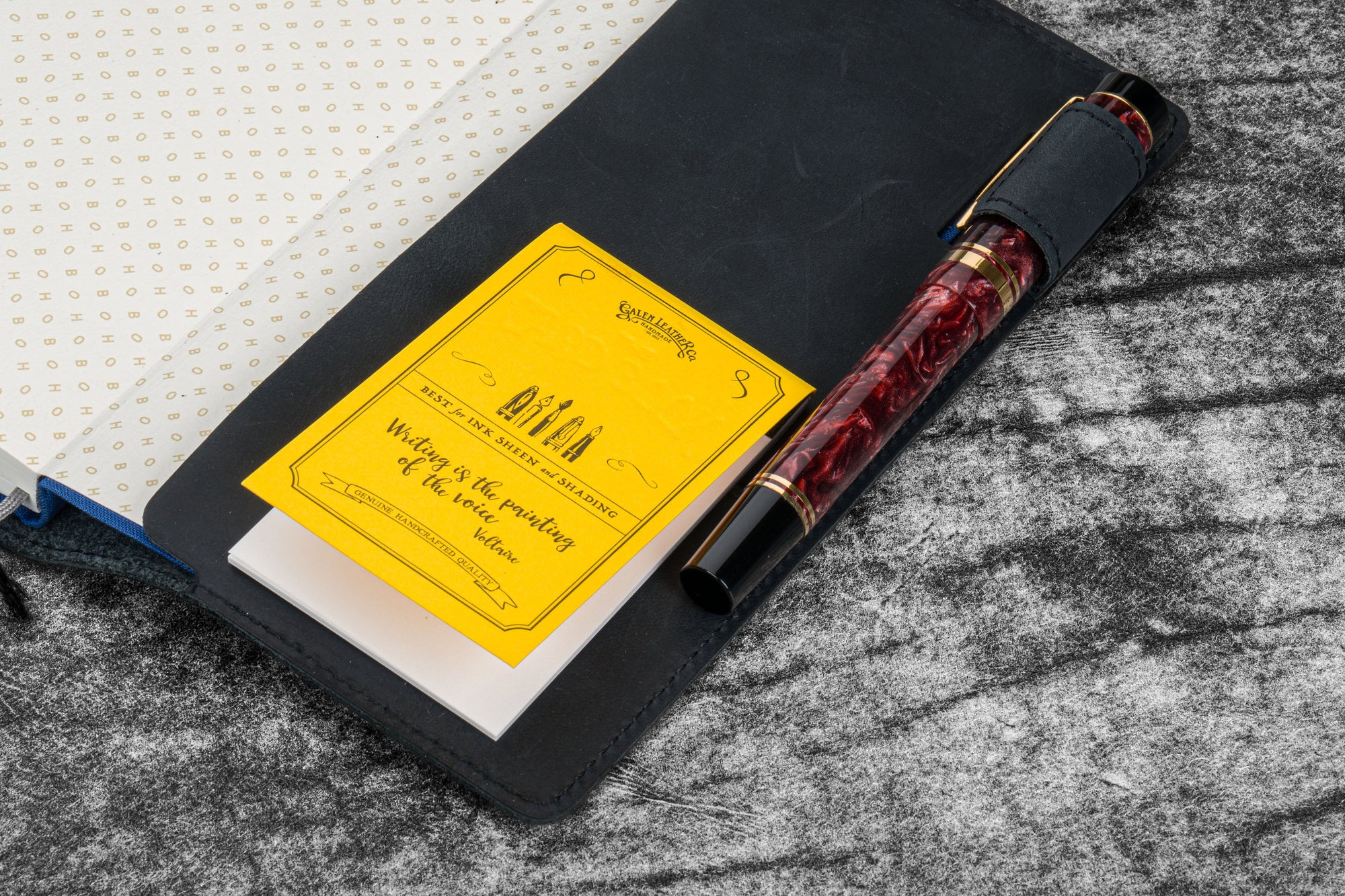 Hobonichi Weeks için İnce Deri Planlayıcı Kılıfı - Crazy Horse Graphite