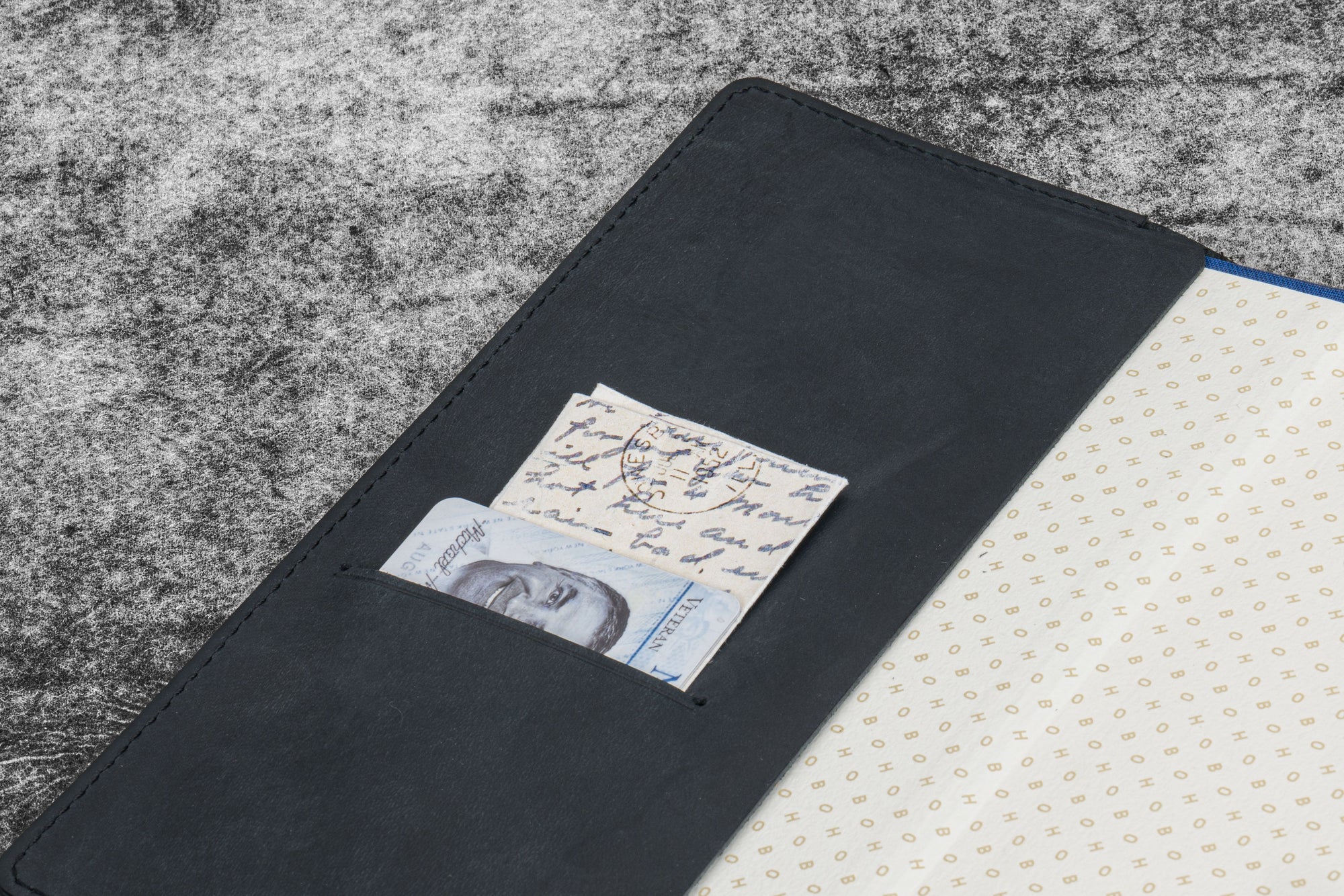 Hobonichi Weeks için İnce Deri Planlayıcı Kılıfı - Crazy Horse Graphite