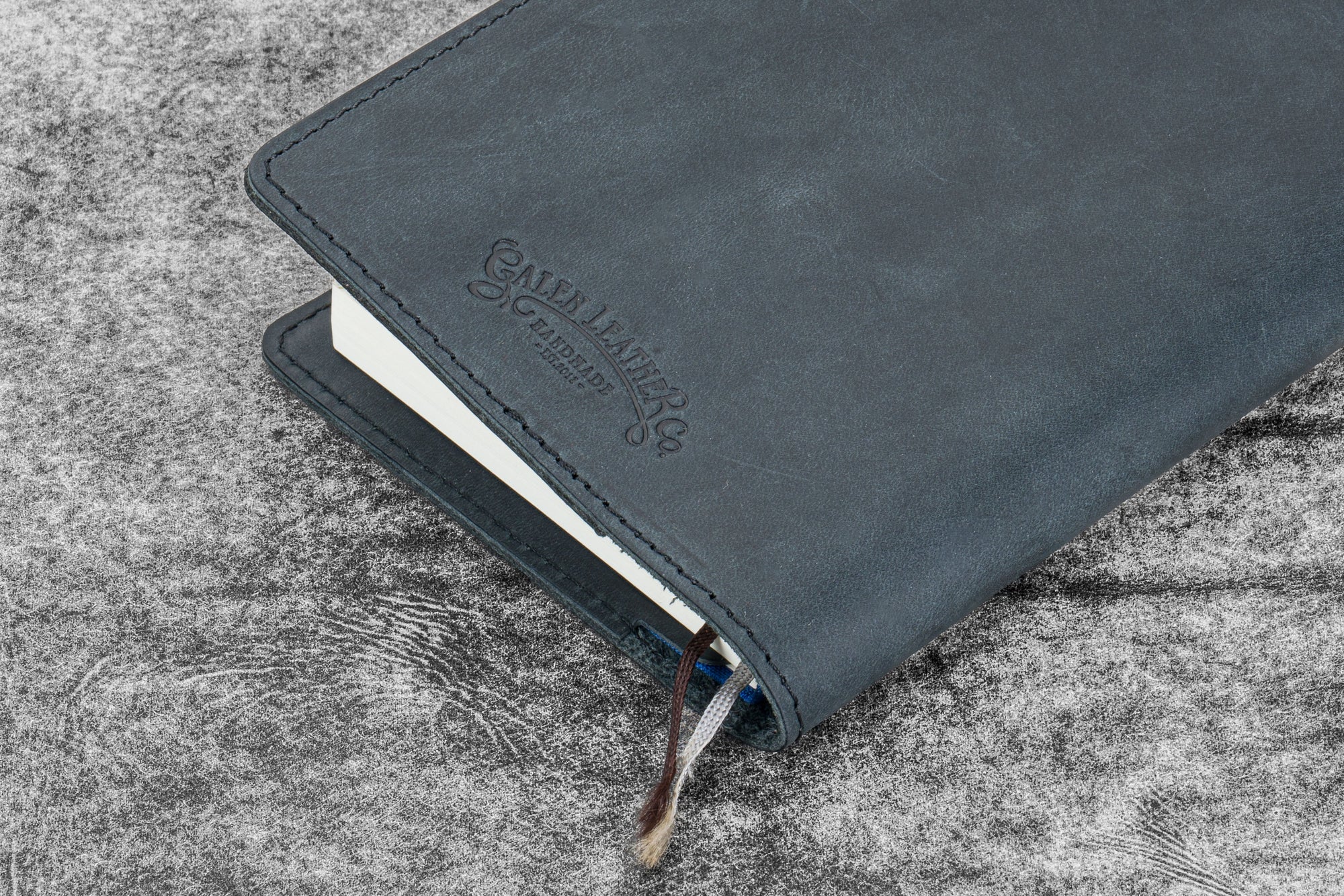 Hobonichi Weeks için İnce Deri Planlayıcı Kılıfı - Crazy Horse Graphite