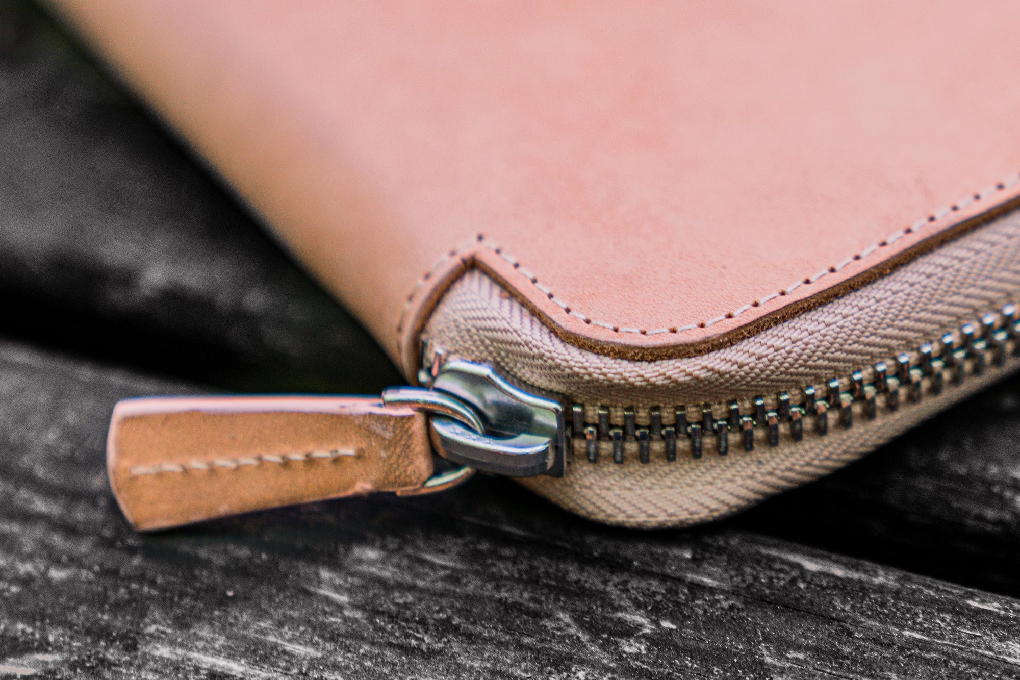 Leather Zippered iPad Mini &amp; Large Moleskine Folio - Undyed Leather