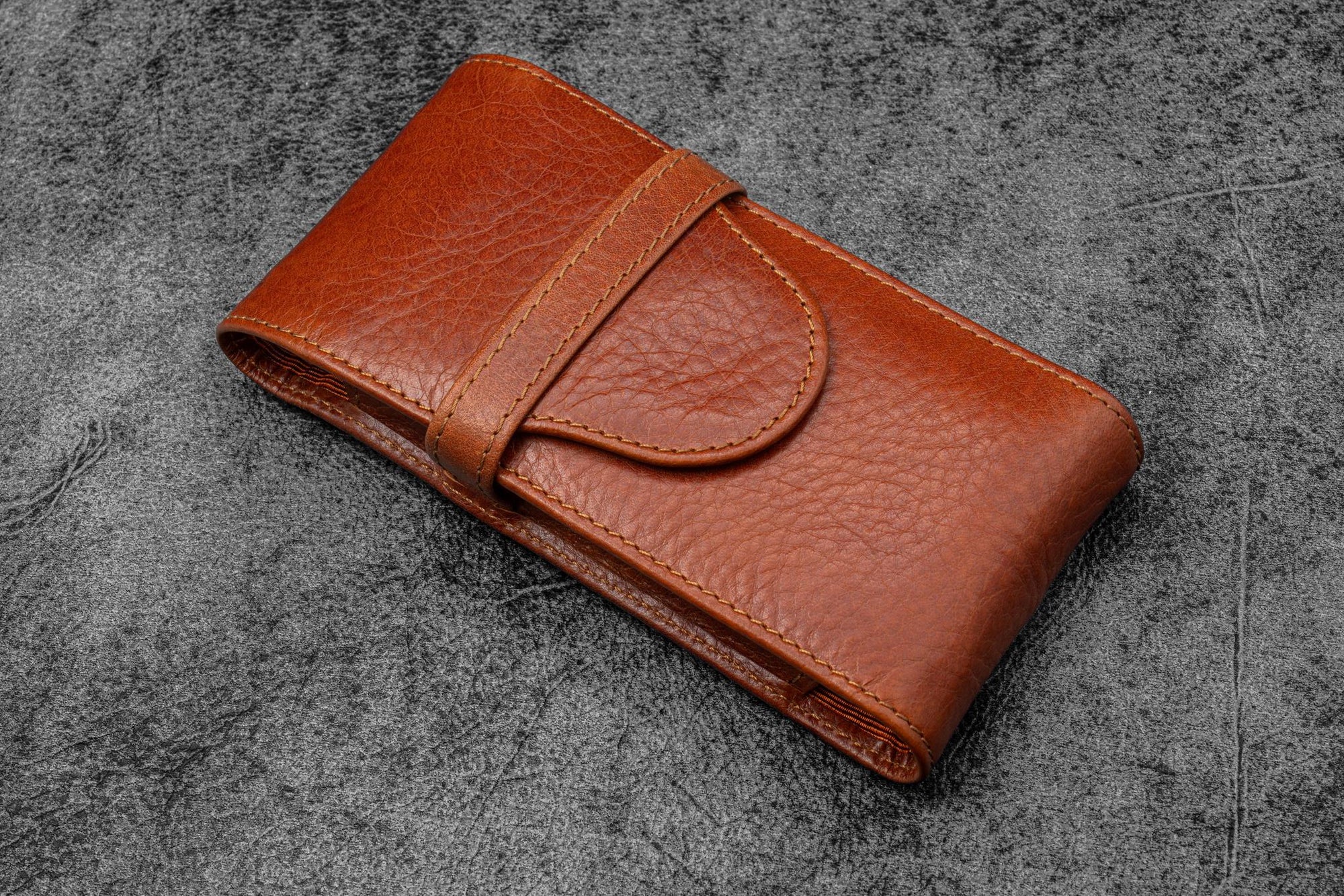 Legacy Koleksiyonu Deri TwinFlip 3&#39;lü Dolma Kalem Kılıfı- Deep Konyak