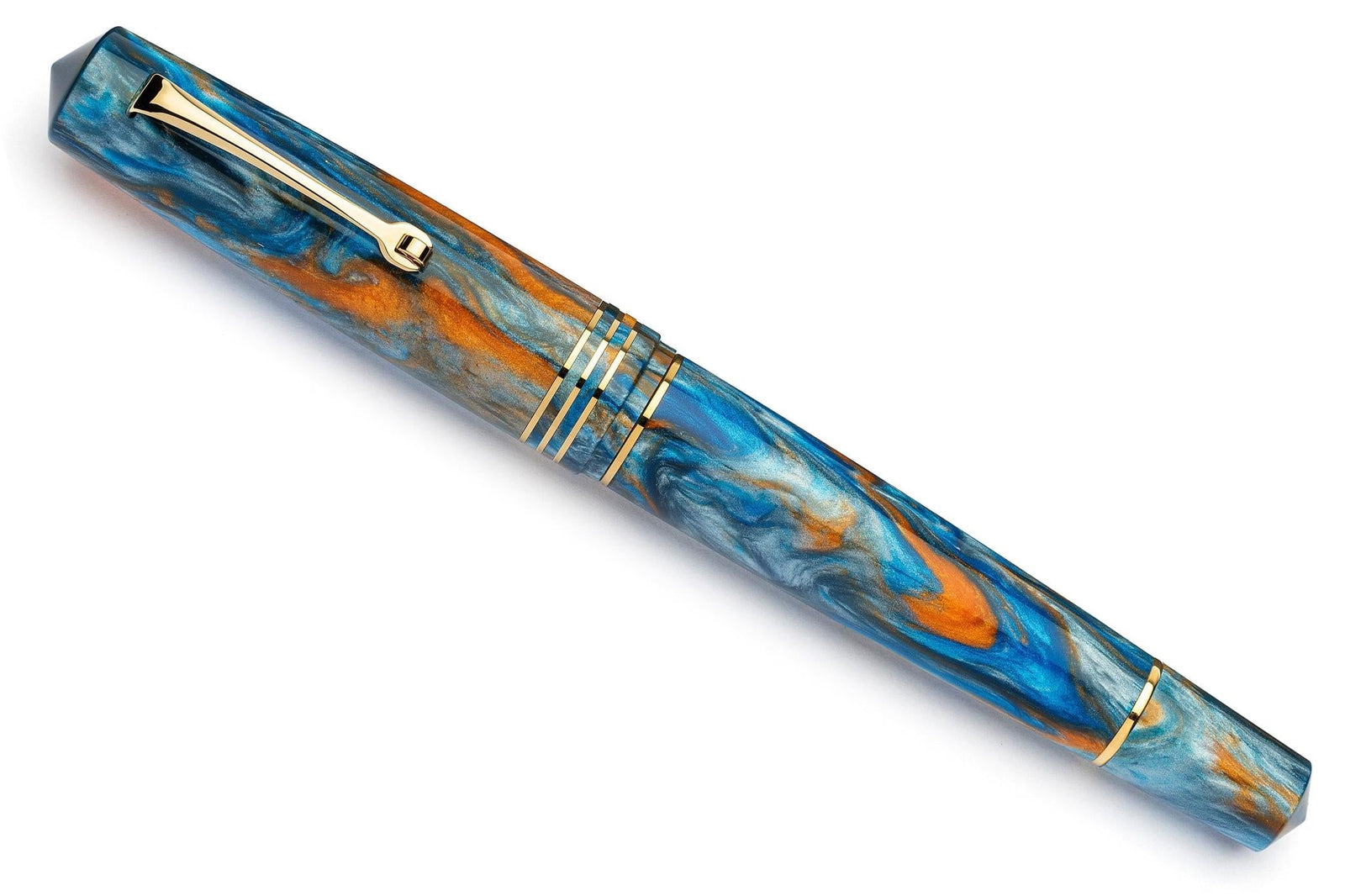 Leonardo Momento Zero Grande 2,0 Dolma Kalem – Ocean Sunrise – GT #8 14K Gold