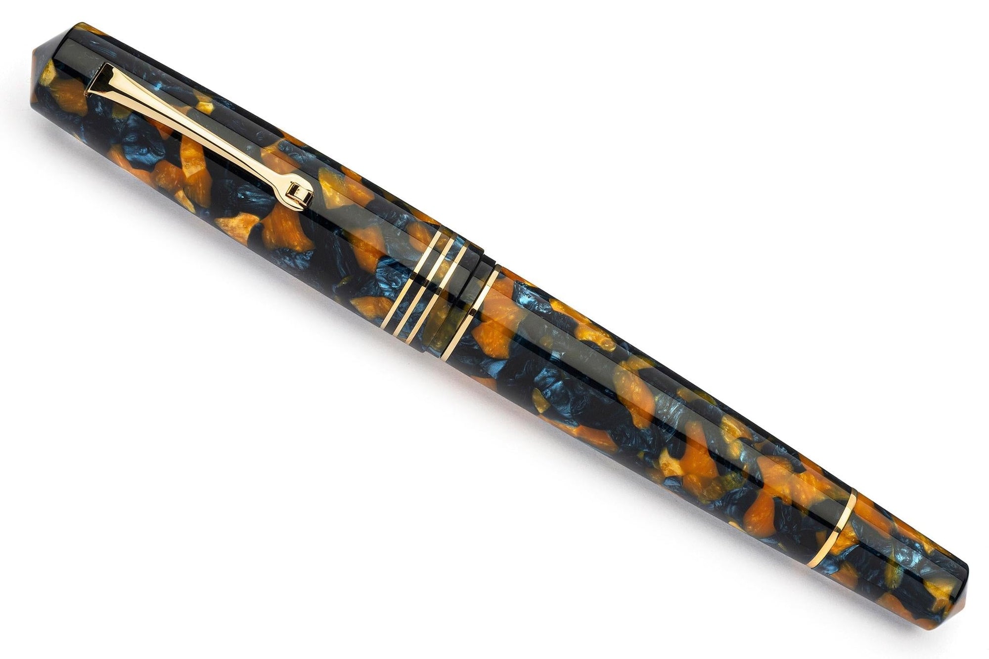 Leonardo Momento Zero Grande 2.0 Fountain Pen – Crepuscolo Marino – GT #8 14K Gold