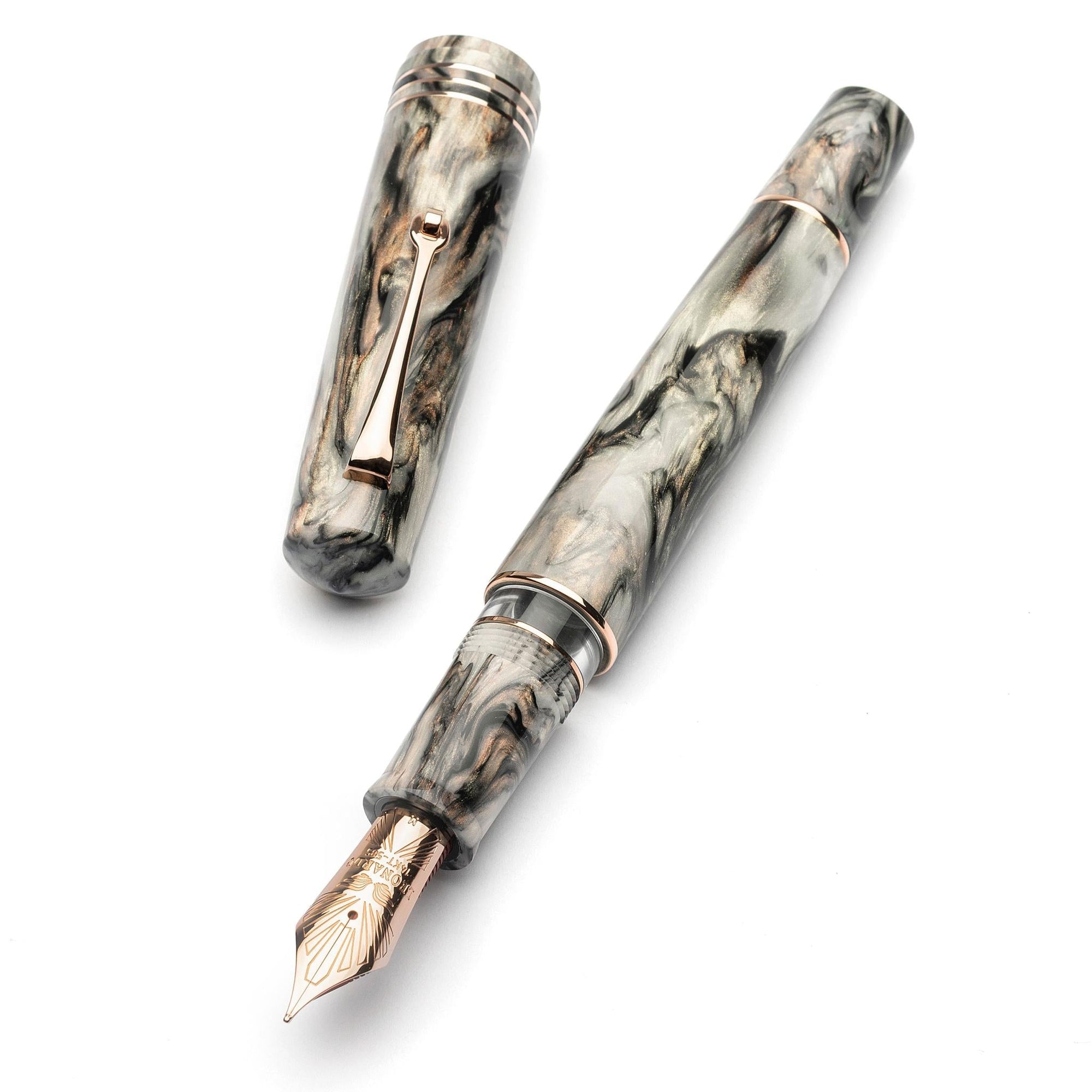 Leonardo Momento Zero Grande 2.0 Fountain Pen – Golden Abalone – RGT #8 14K Gold