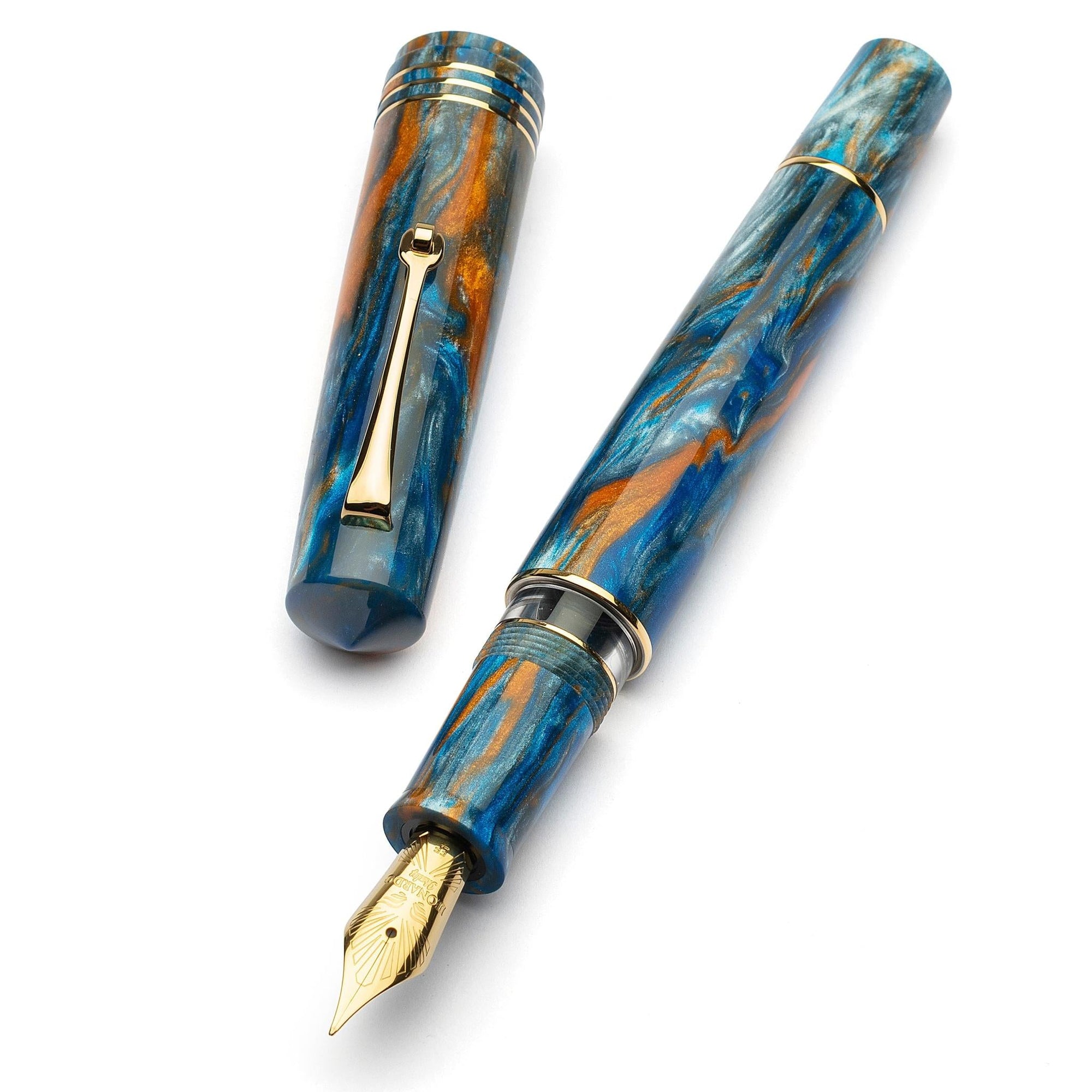 Leonardo Momento Zero Grande 2.0 Fountain Pen – Ocean Sunrise – GT #6