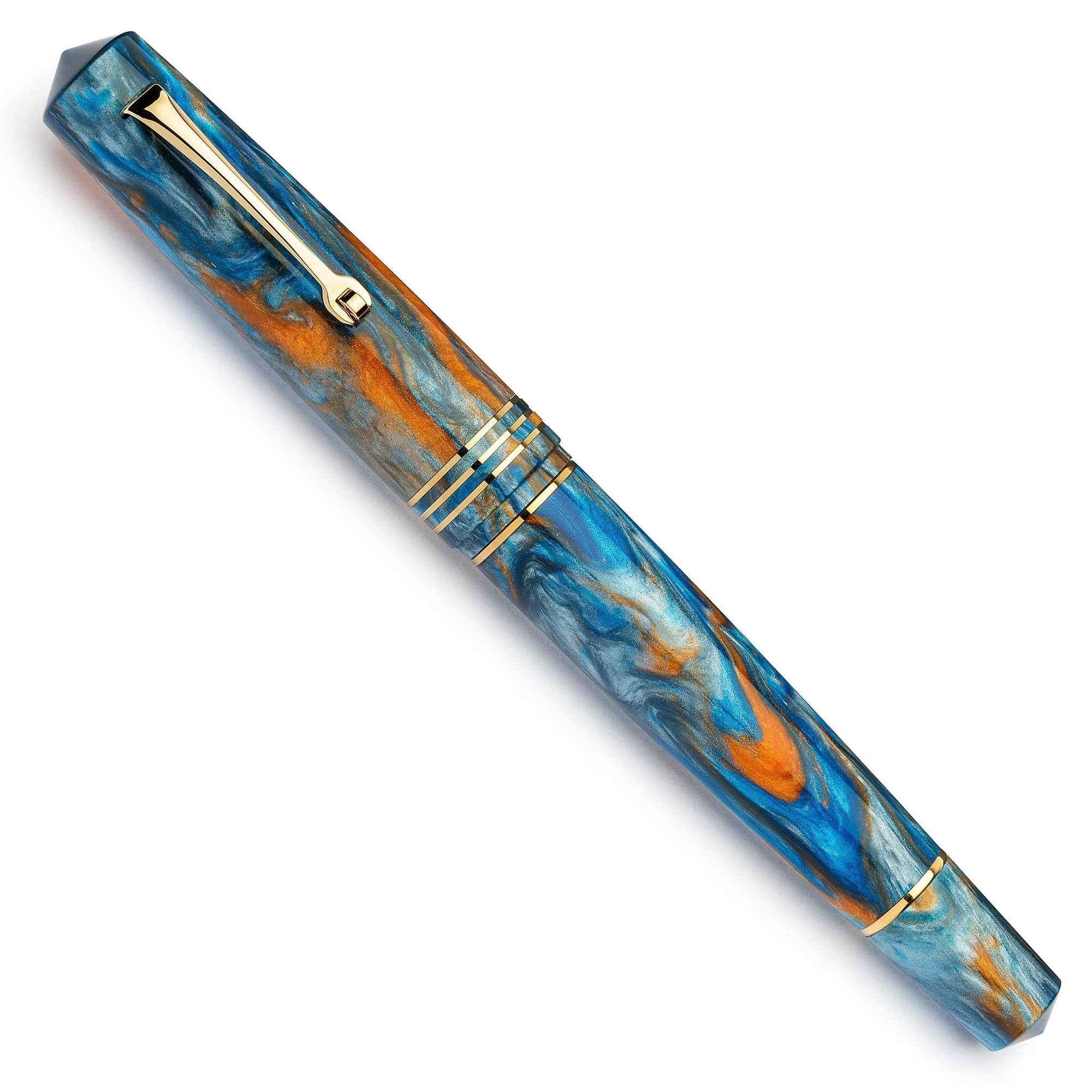 Leonardo Momento Zero Grande 2.0 Fountain Pen – Ocean Sunrise – GT #8 14K Gold