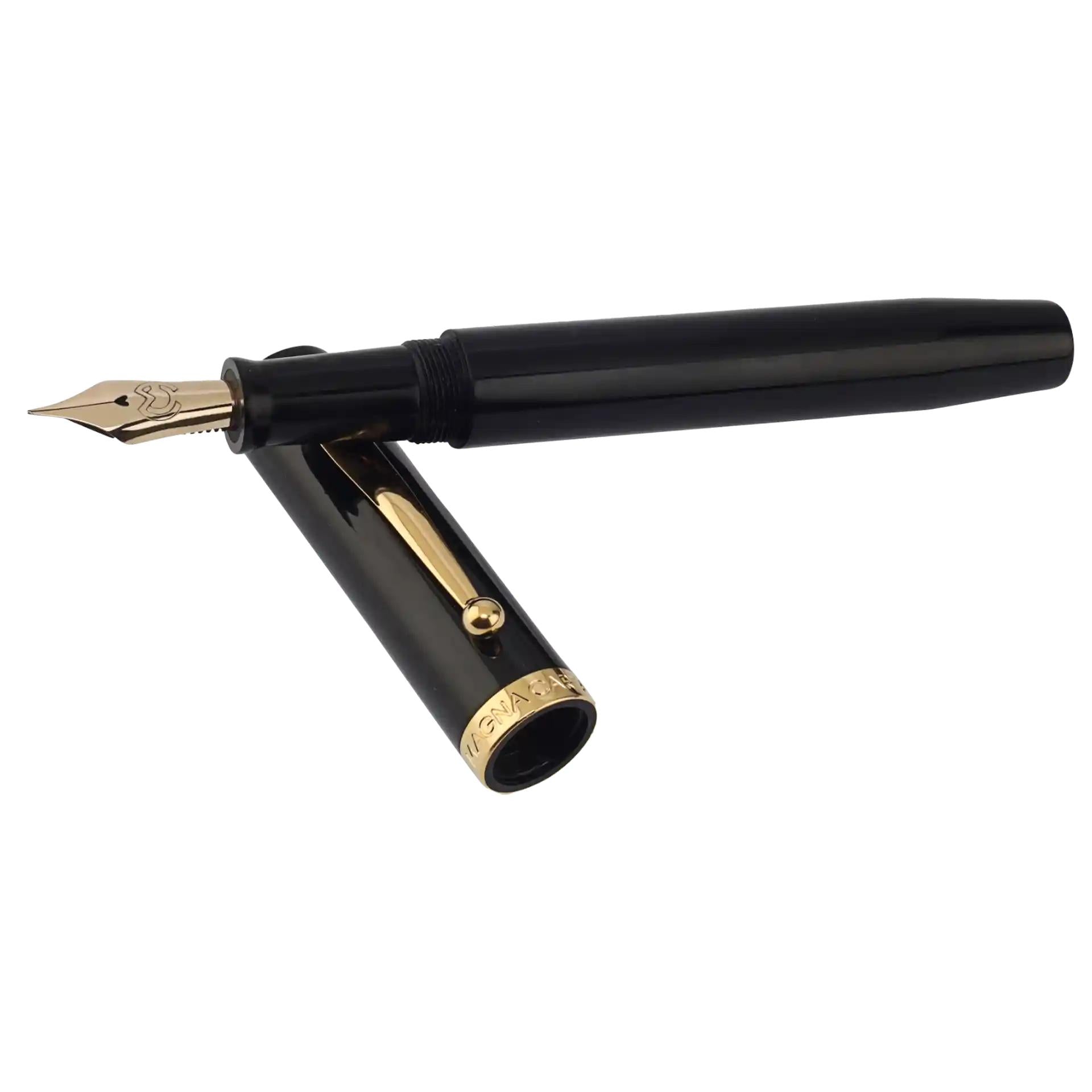Magna Carta Mag 600 Dolmakalem 14k Gerçek Esnek Uç -Model - Nikko Ebonit Siyah