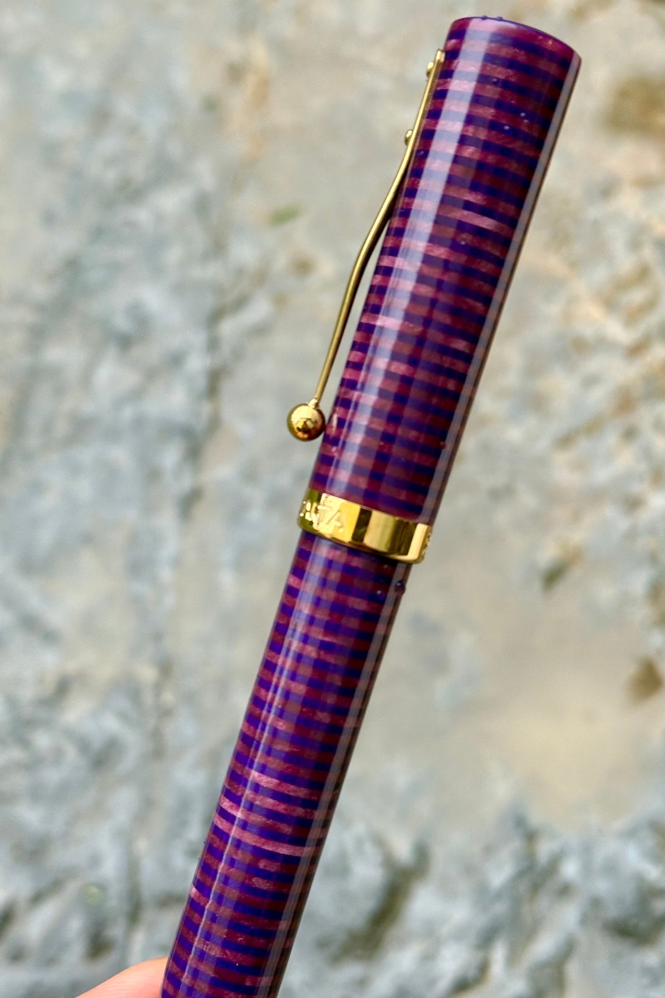 Magna Carta Mag 600 Dolmakalem 14k Gerçek Esnek Uç -Model - - Purple Striped