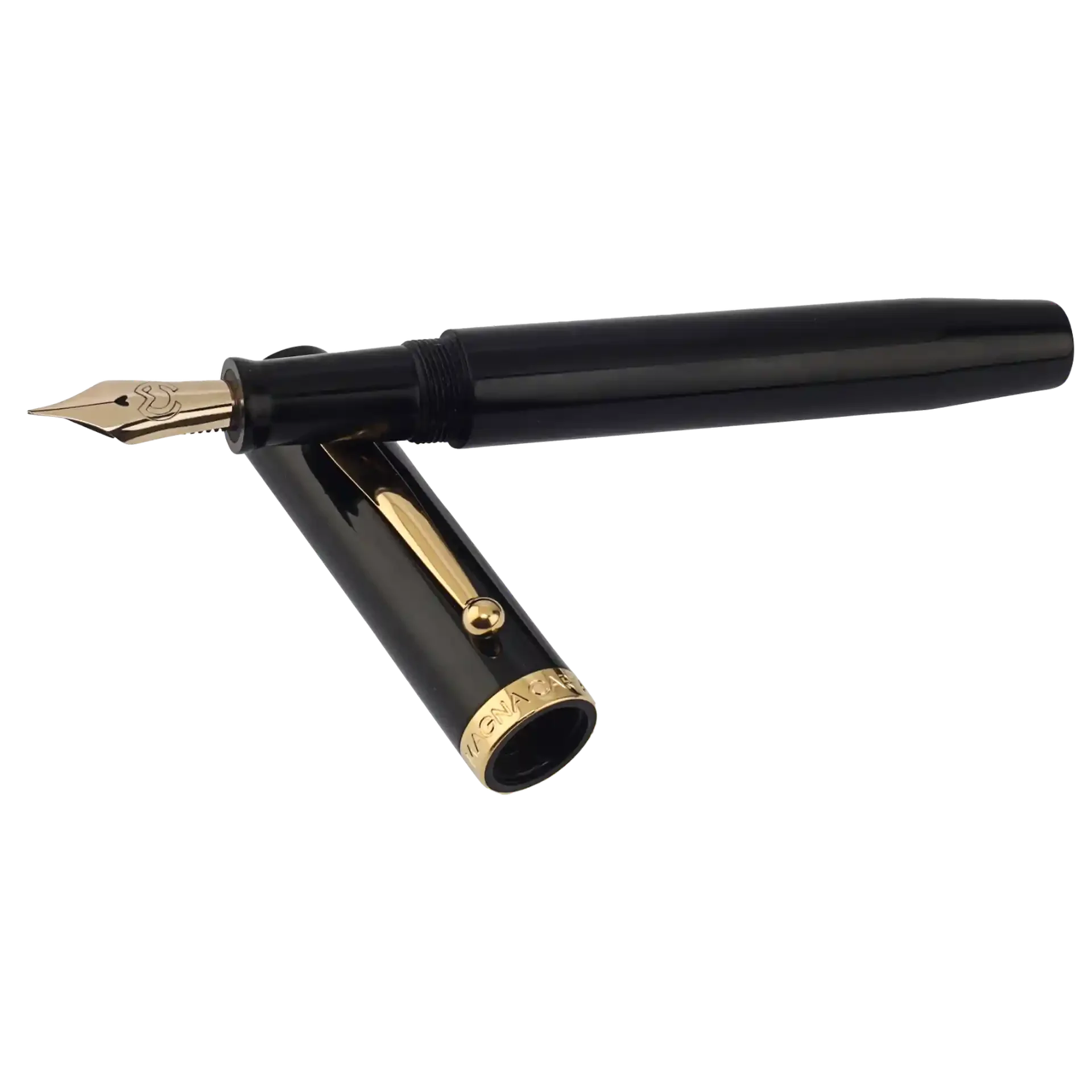 Magna Carta Mag 600 Fountain Pen True Flex Nib - Nikko Ebonite Black
