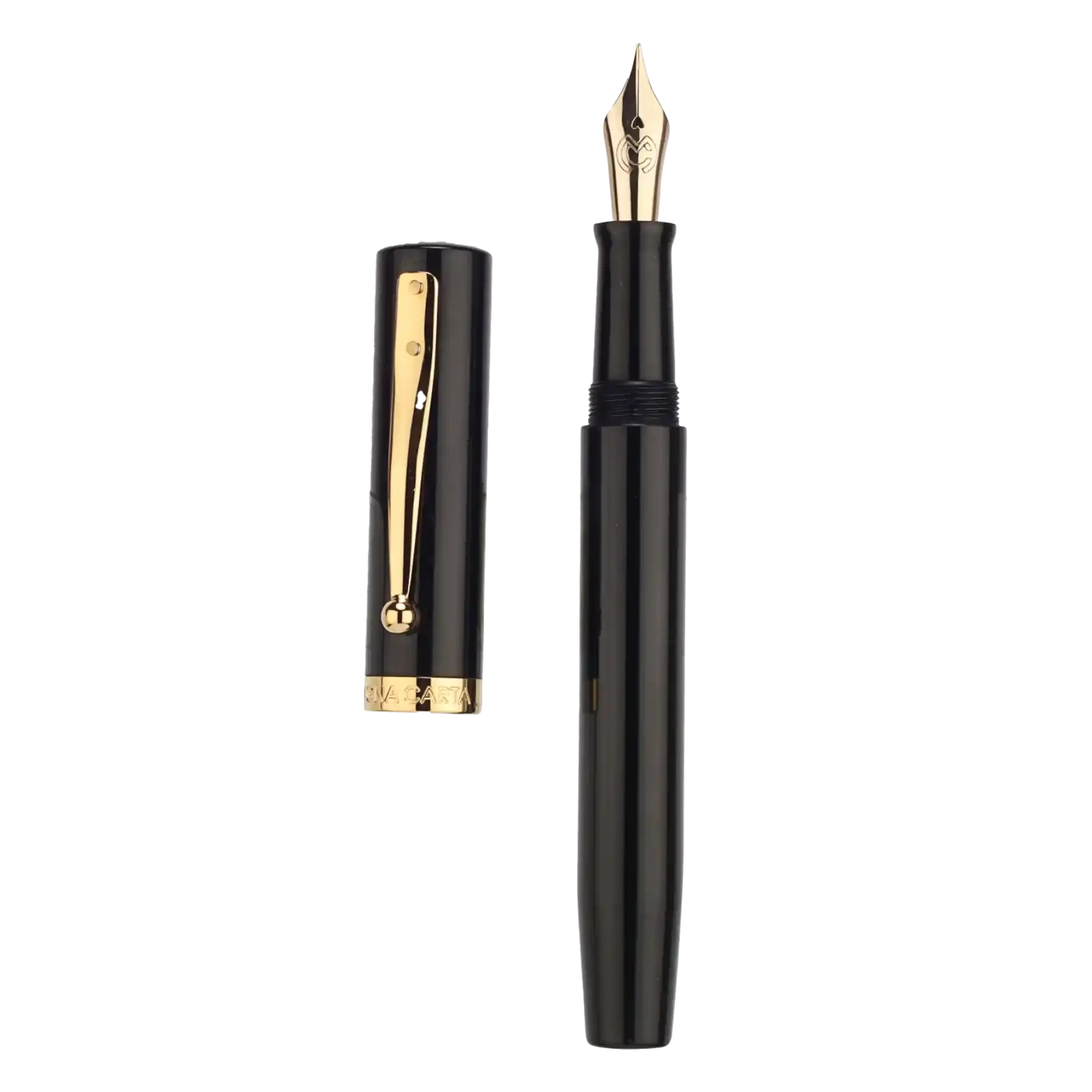 Magna Carta Mag 600 Fountain Pen True Flex Nib - Nikko Ebonite Black