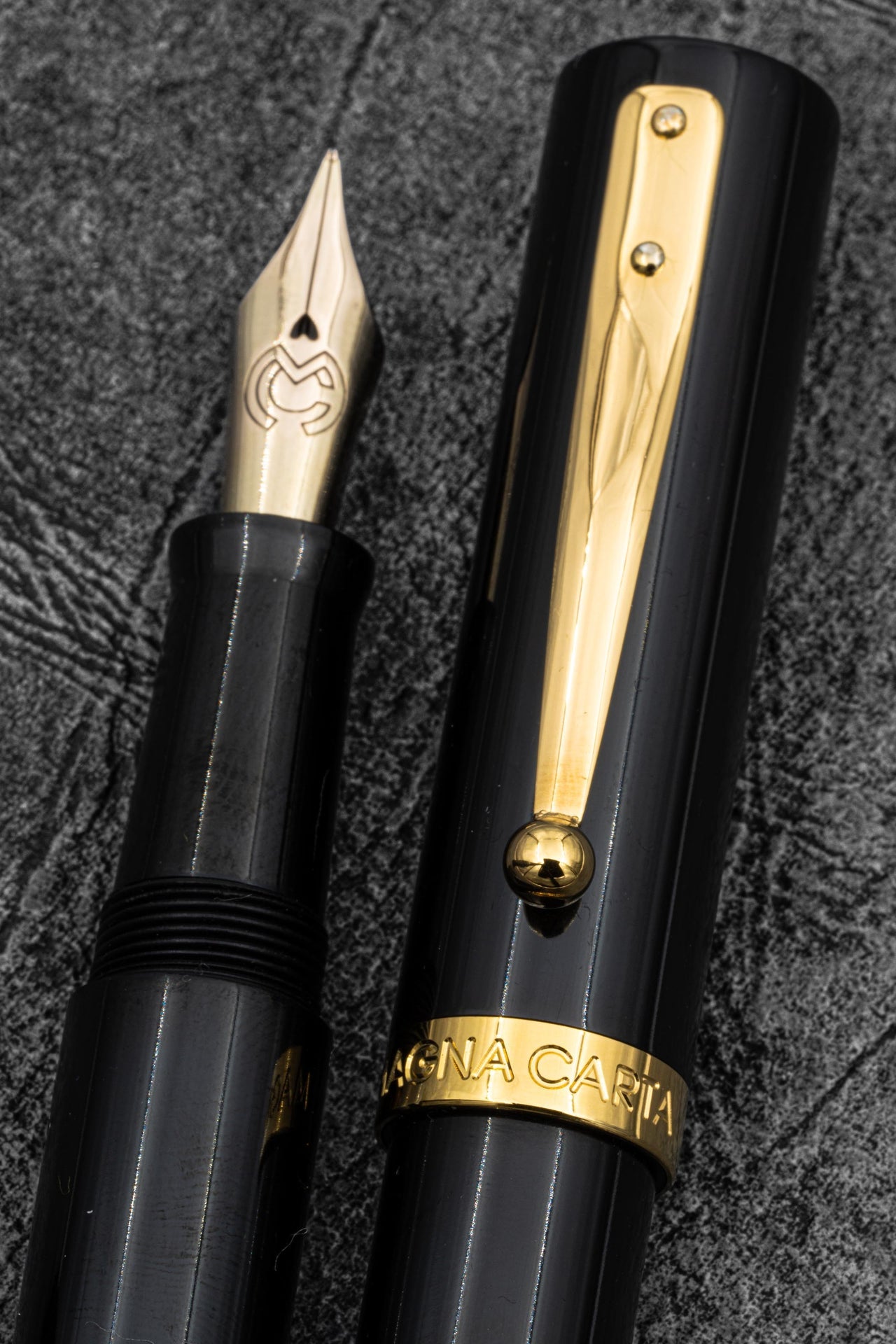 Magna Carta Mag 600 Fountain Pen True Flex Nib - Nikko Ebonite Black