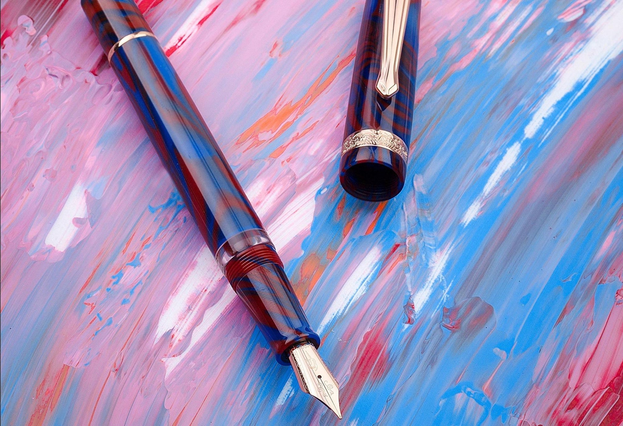 Nahvalur (Narwhal) Schuylkill Dragonet Sapphire Limited Edition Dolma Kalem