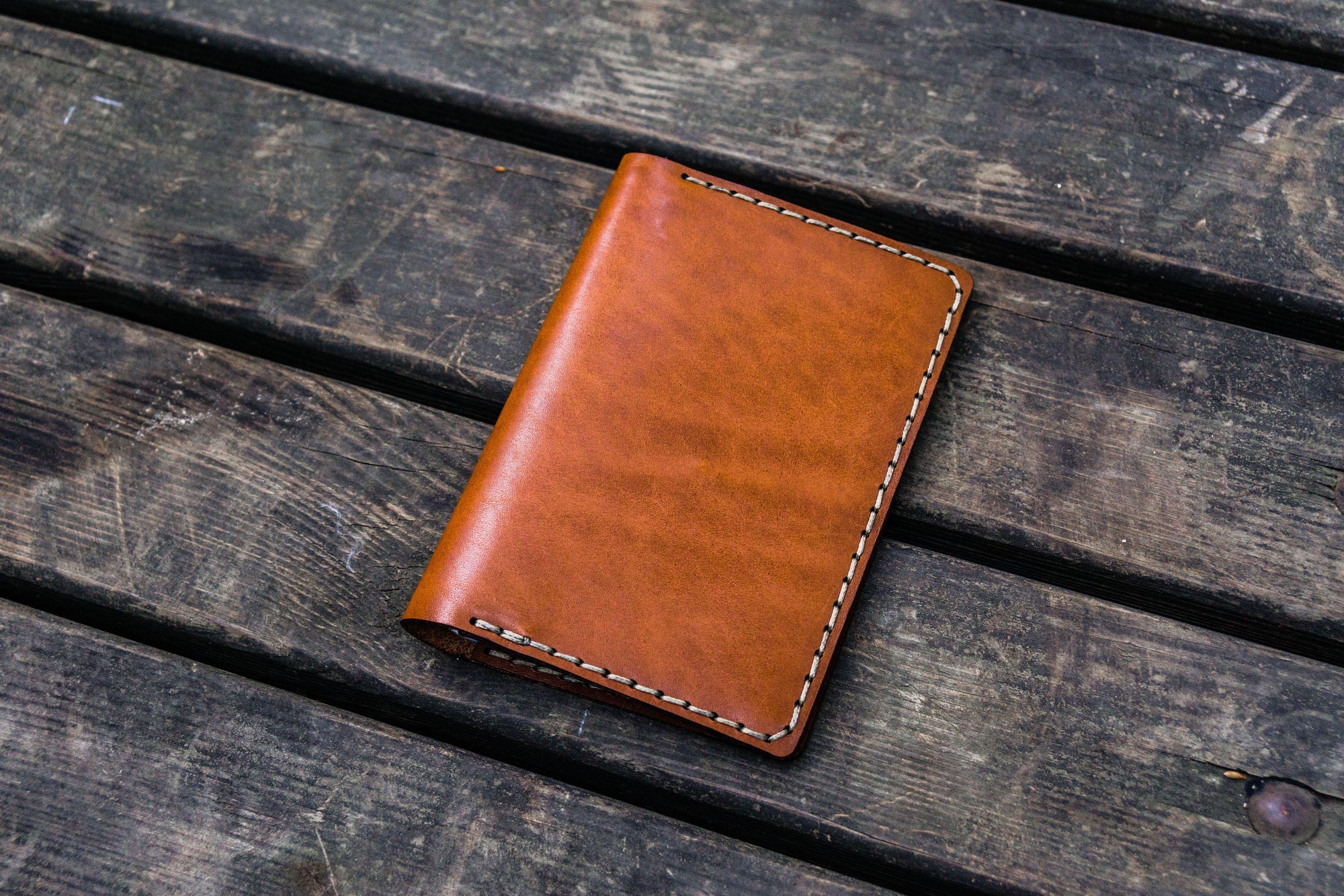 No.44 Personalized Leather Field Notes Cover - Chocolate Brown