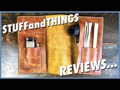 Personalized Leather Pipe Pouch/Pipe Roll - Rustic Brown-Galen Leather