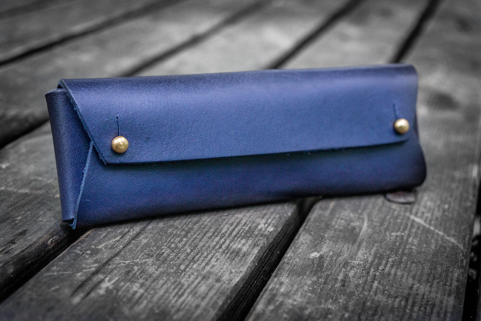 Student Deri Kalemlik - Navy Blue