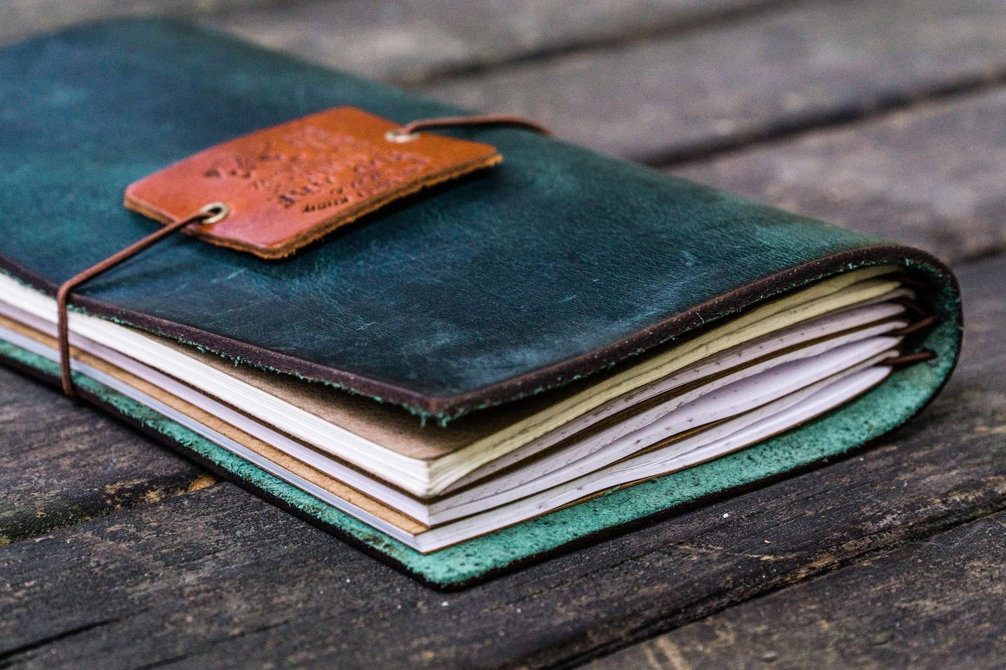 Traveler&#39;s Notebook Deri Kılıf-Crazy Horse Forest Green