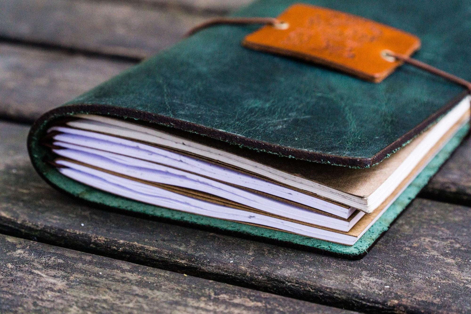 Traveler&#39;s Notebook Deri Kılıf-Crazy Horse Forest Green